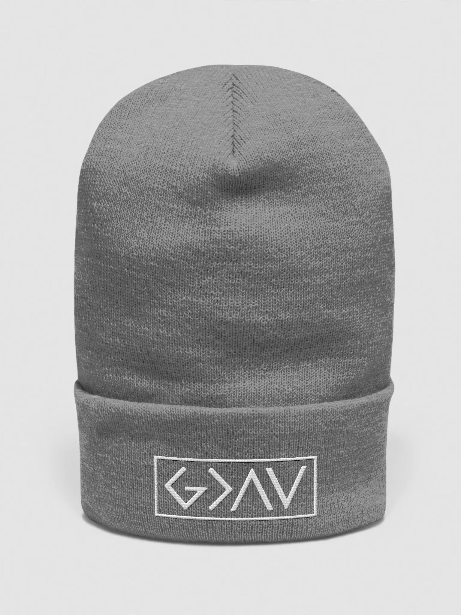 God is Greater than the Highs and Lows Embroidered Cuffed Beanie