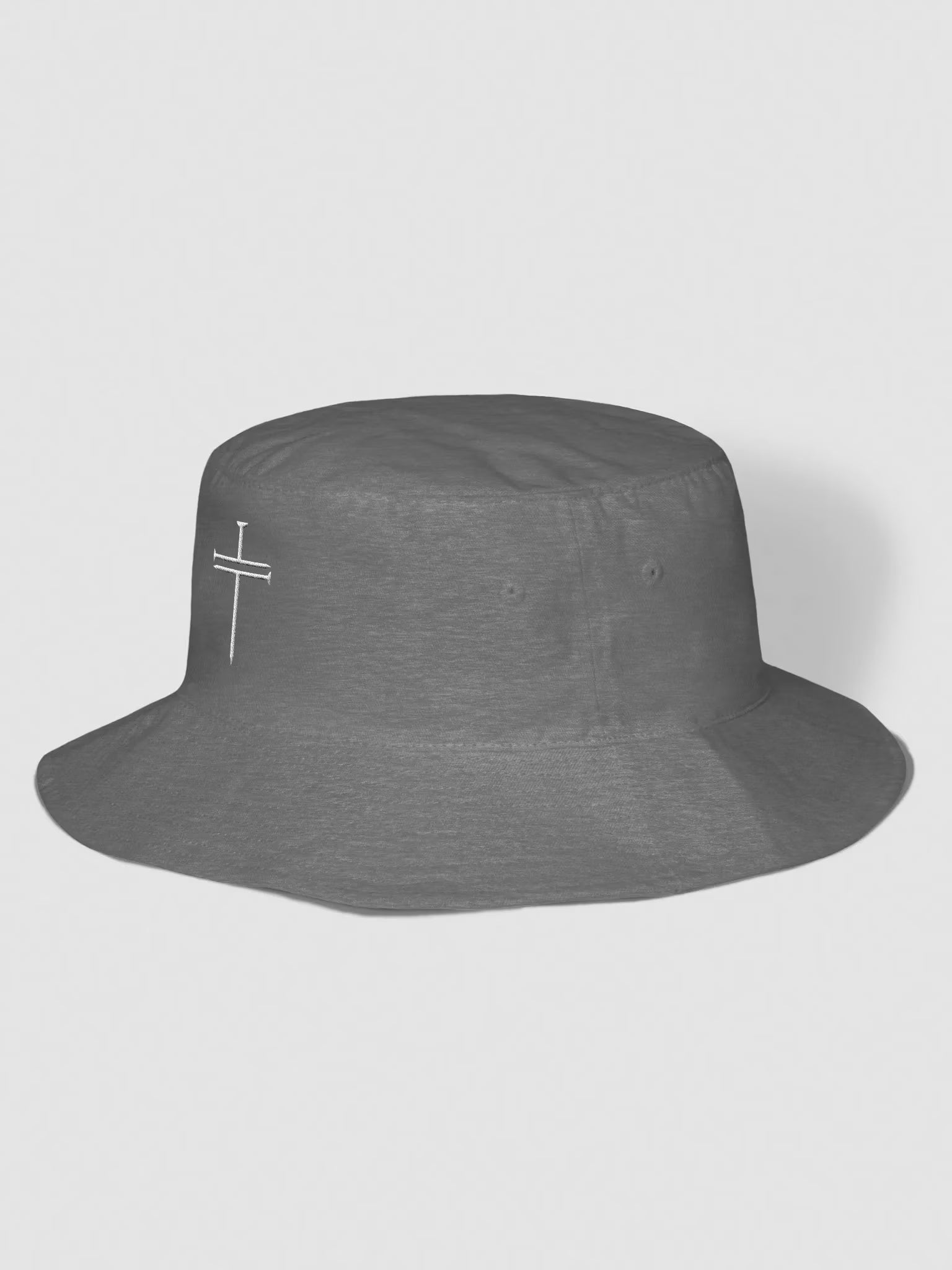Nail Cross Embroidered Bucket Hat