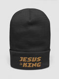 Jesus is King Cuffed Embroidered Beanie