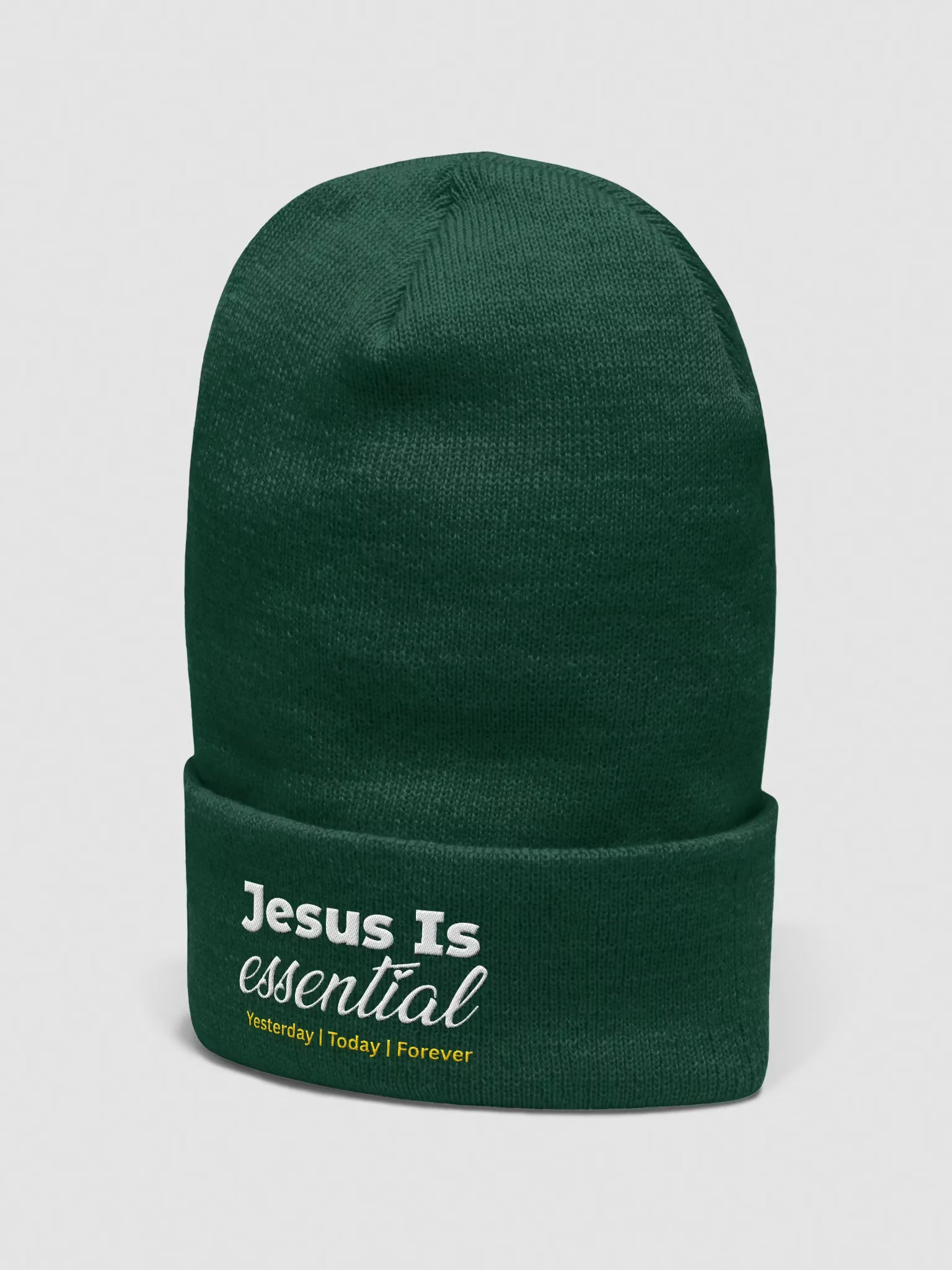Jesus is Essential Embroidered Cuffed Beanie