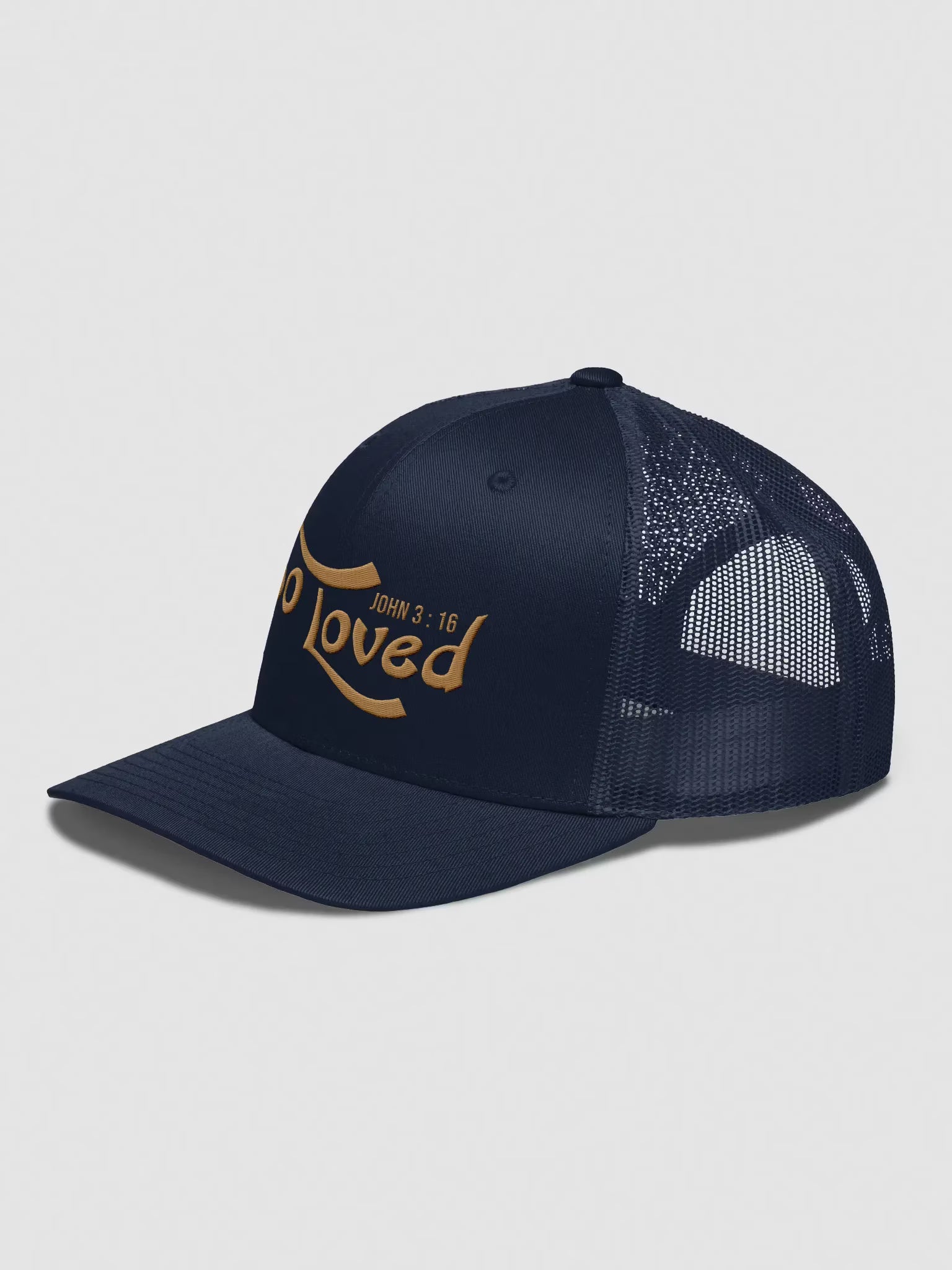 So Loved John 3 : 16 Embroidered Trucker Hat