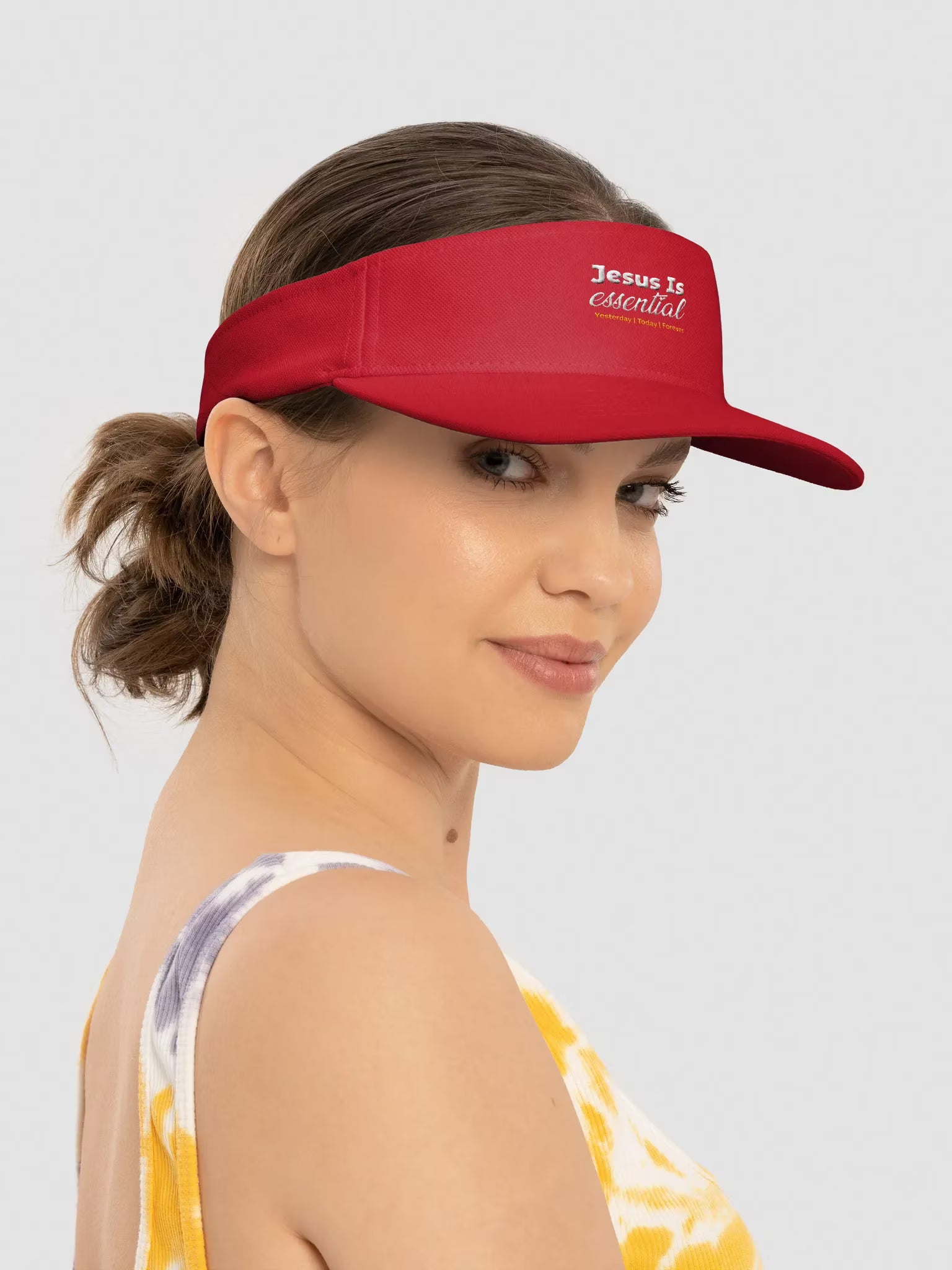 Jesus is Essential Embroidered Visor