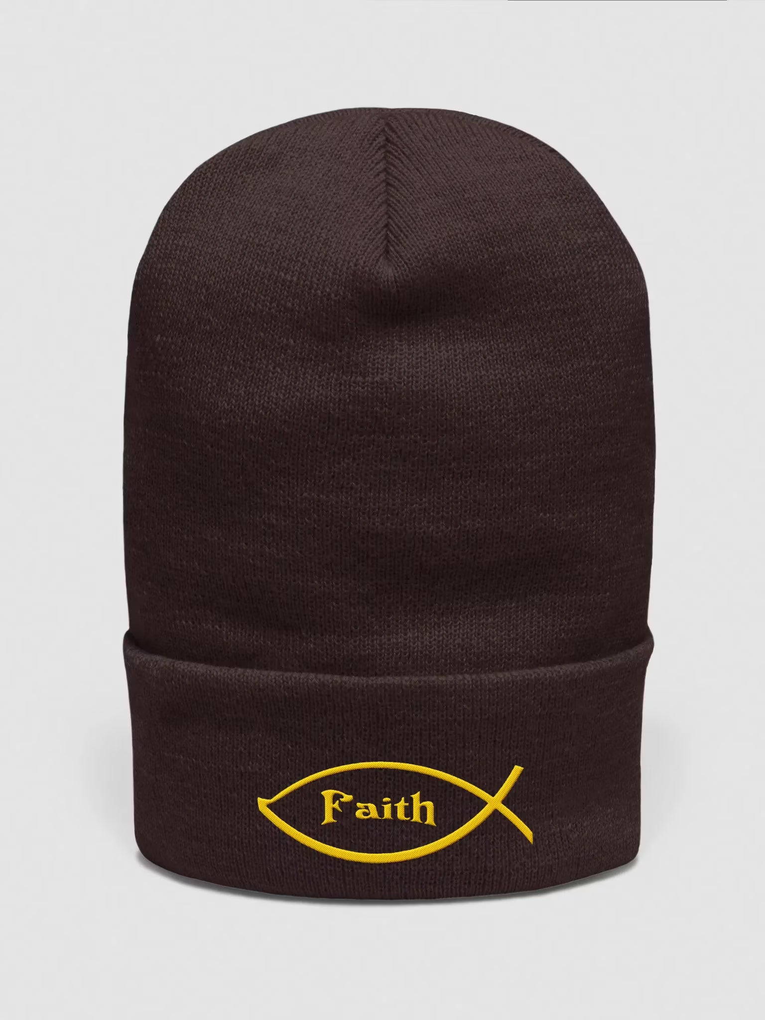 Faith Embroidered Cuffed Beanie