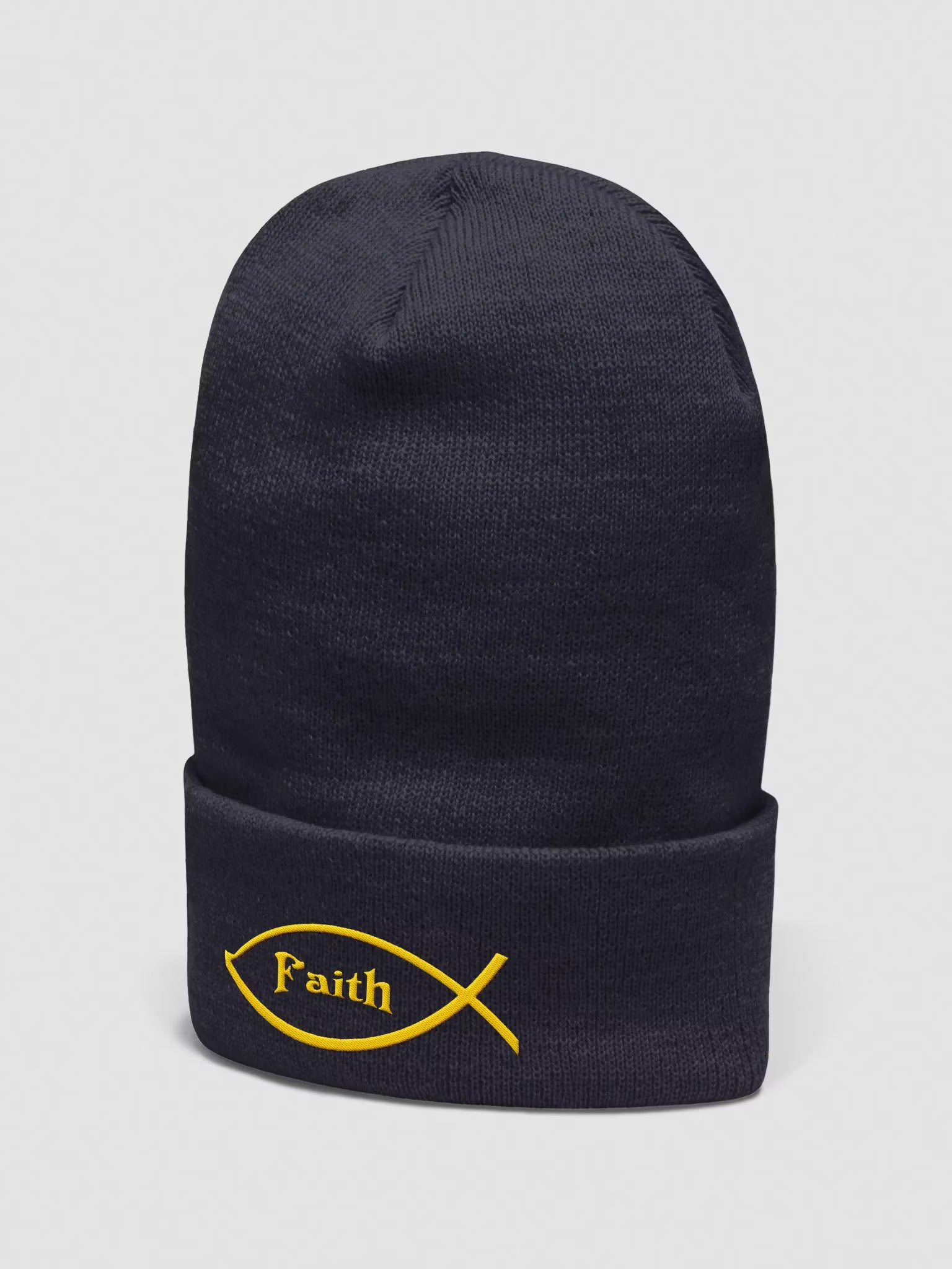 Faith Embroidered Cuffed Beanie