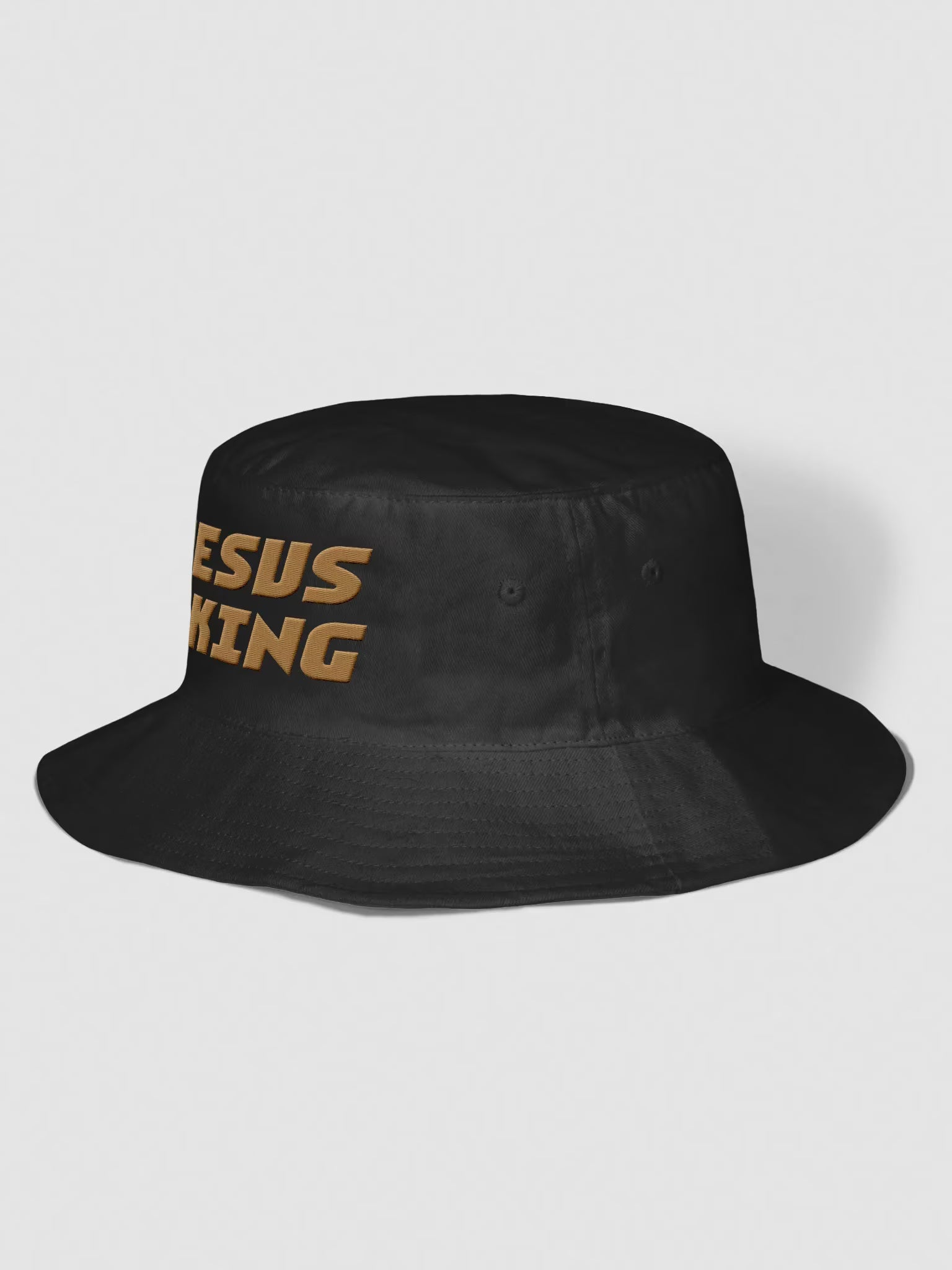 Jesus is King Embroidered Bucket Hat