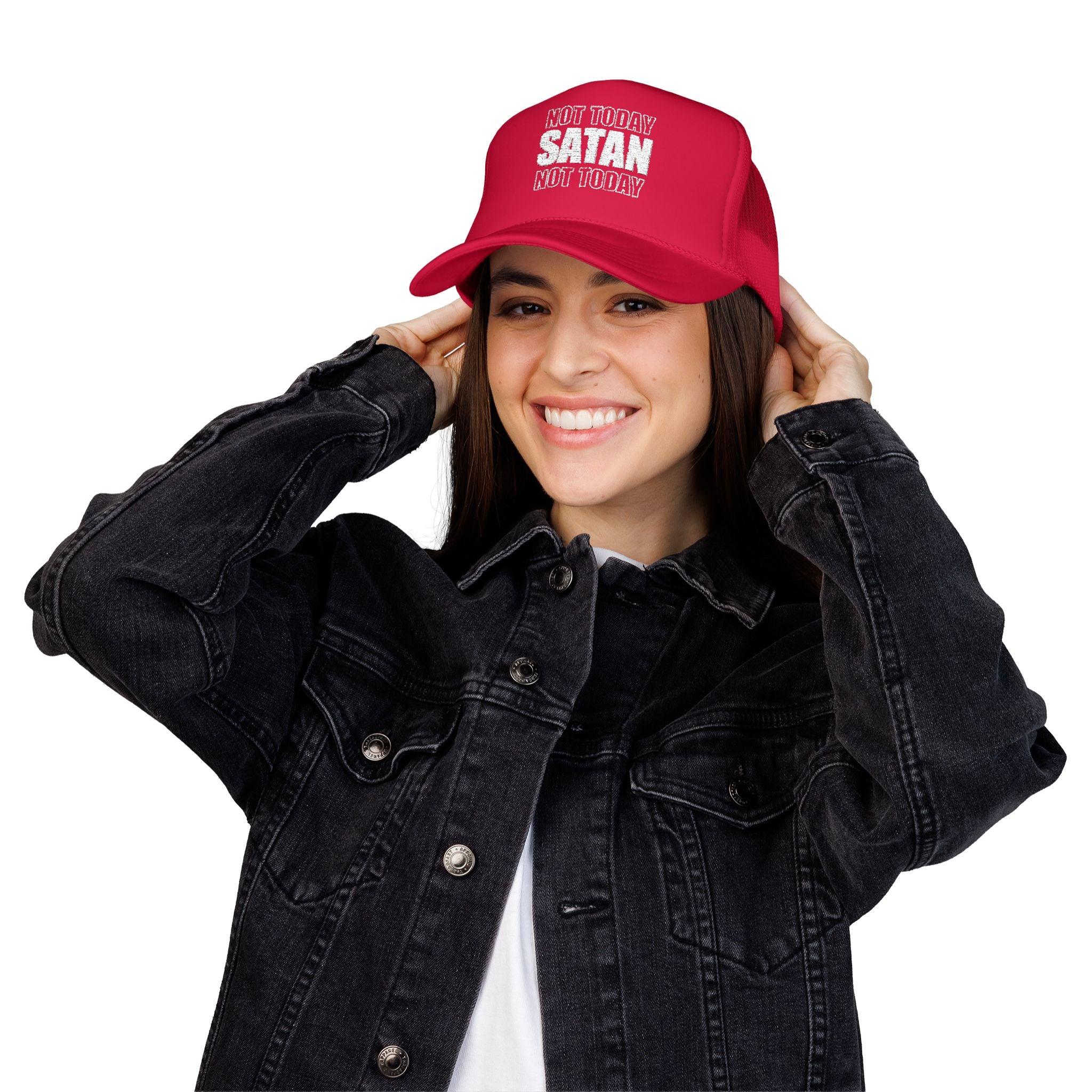 Not Today Satan Trucker Hat