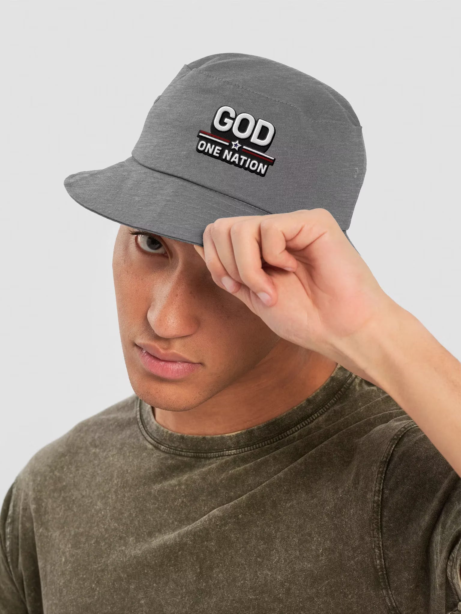 God One Nation Embroidered Bucket Hat