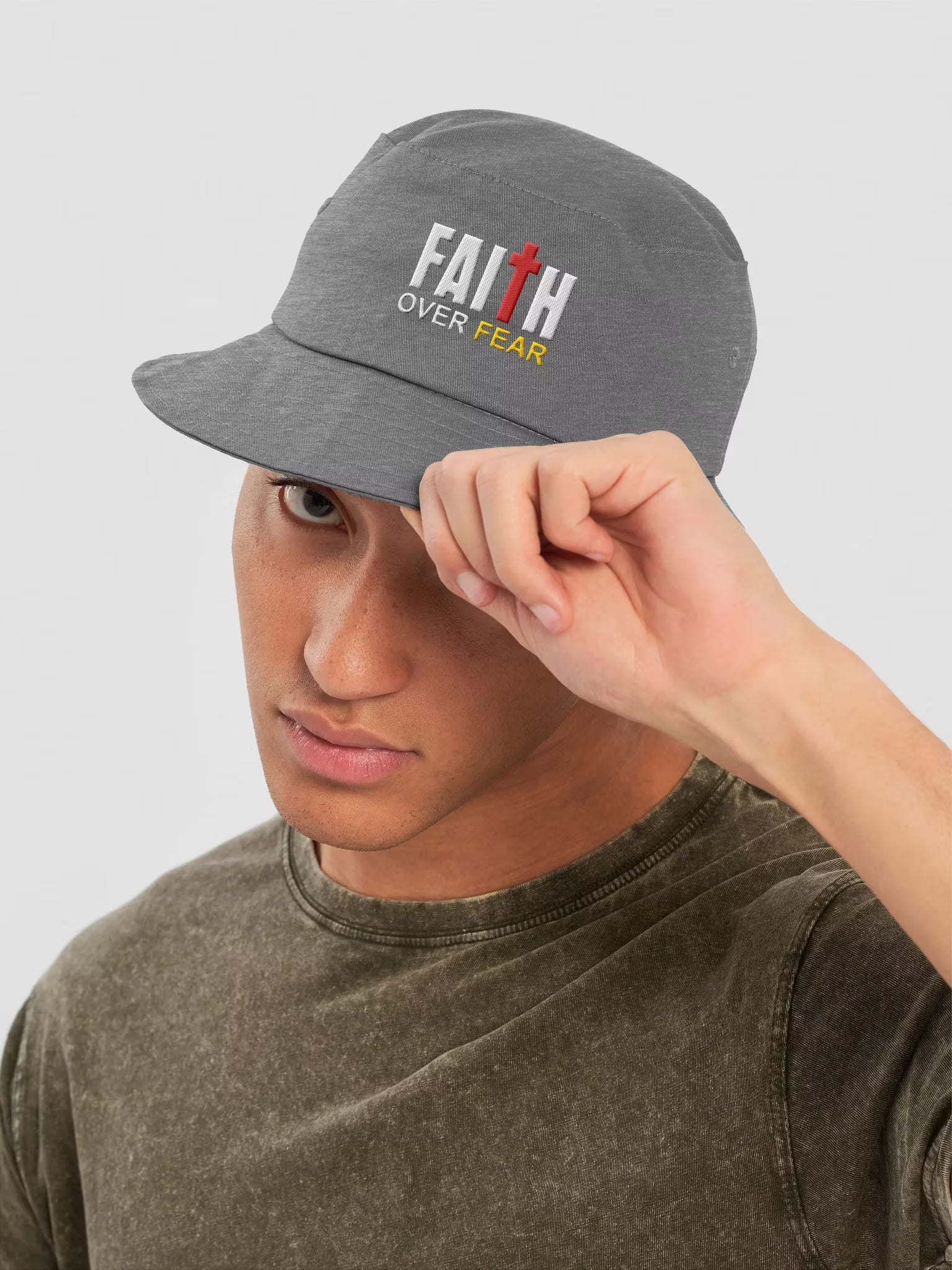 Faith Over Fear Embroidered Bucket Hat