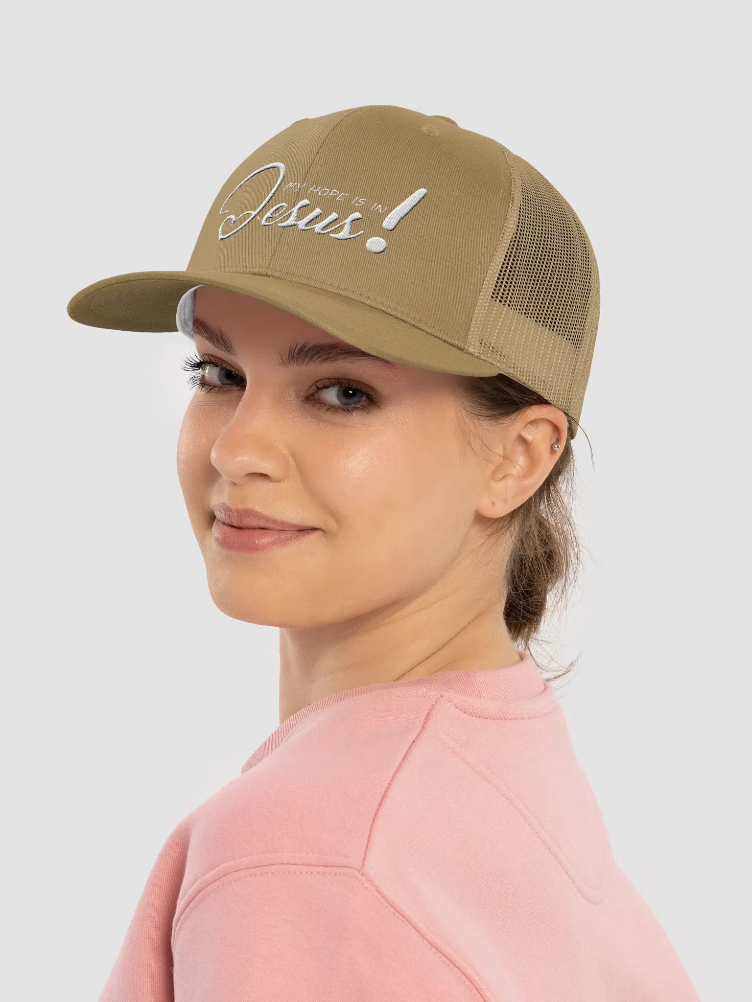 My Hope is in Jesus Embroidered Trucker Hat