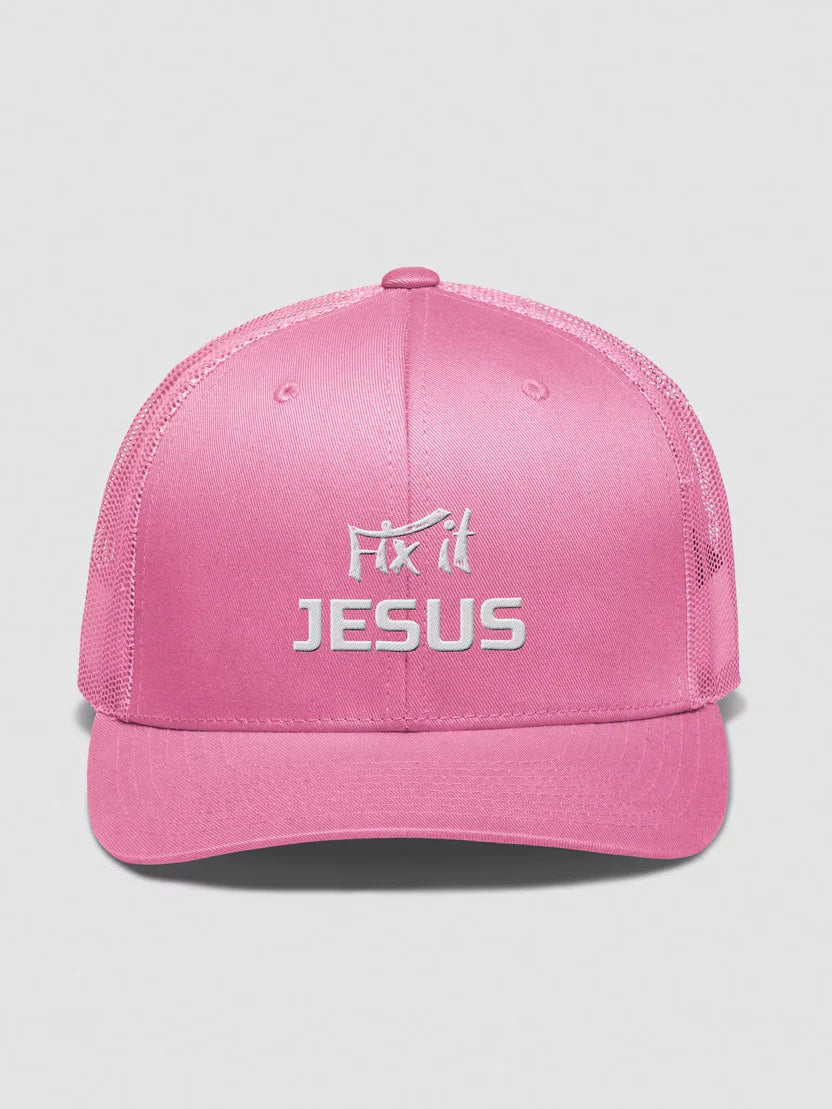 Fix it Jesus Embroidered Trucker Hat