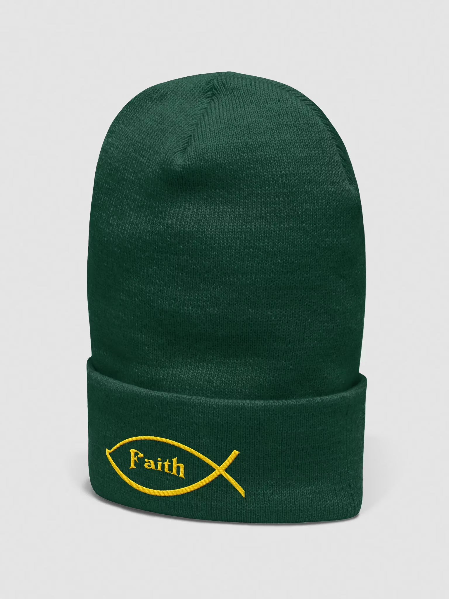 Faith Embroidered Cuffed Beanie