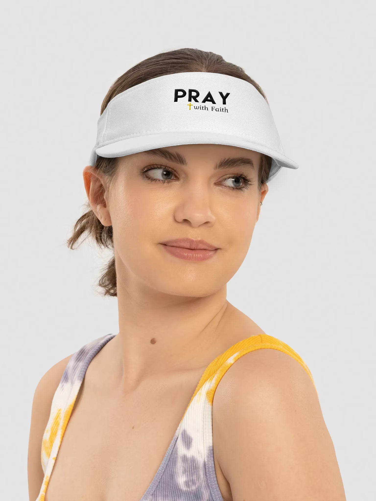 Pray With Faith Embroidered Visor