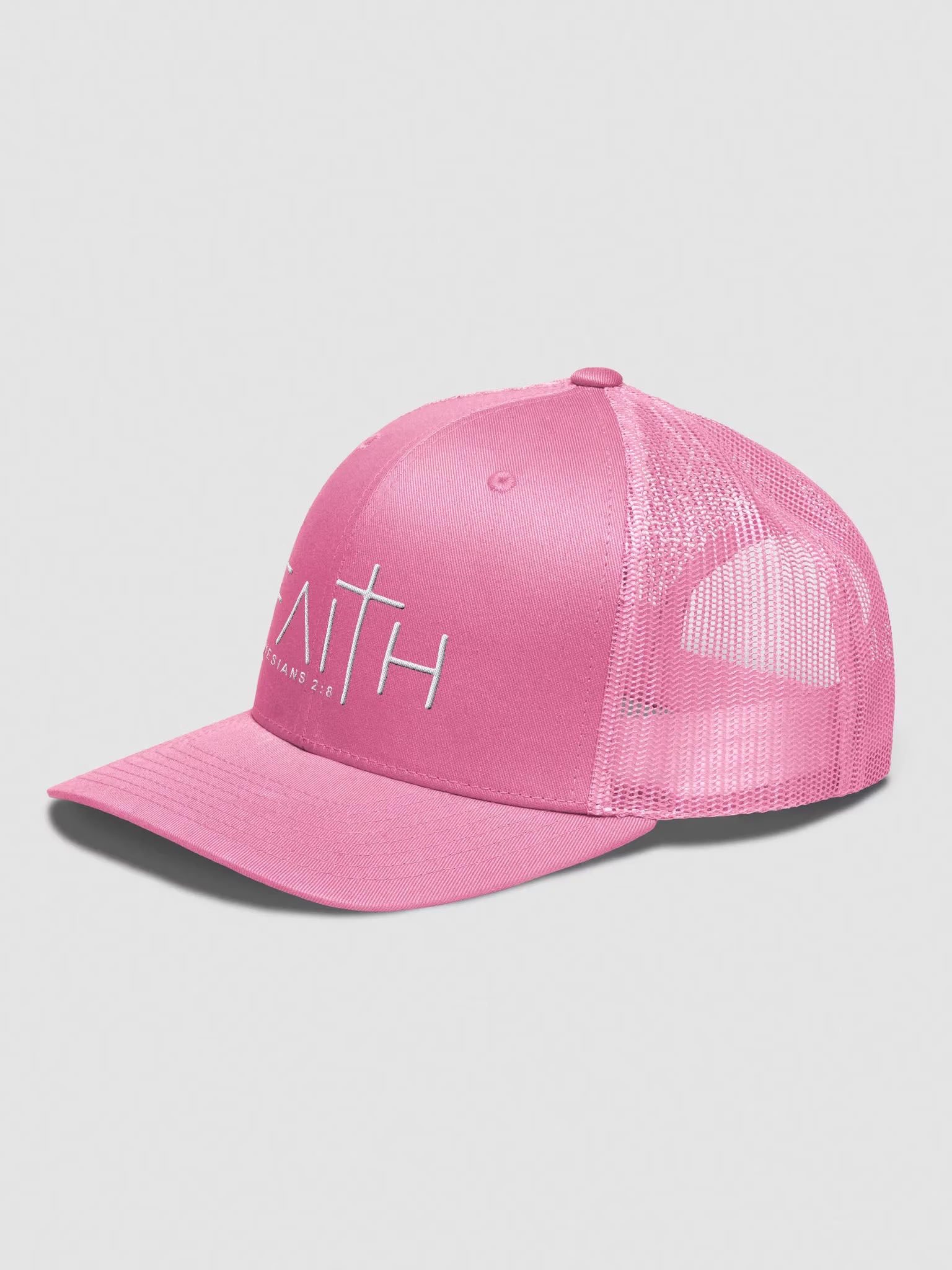 Faith Ephesians 2 : 8 Embroidered Trucker Hat