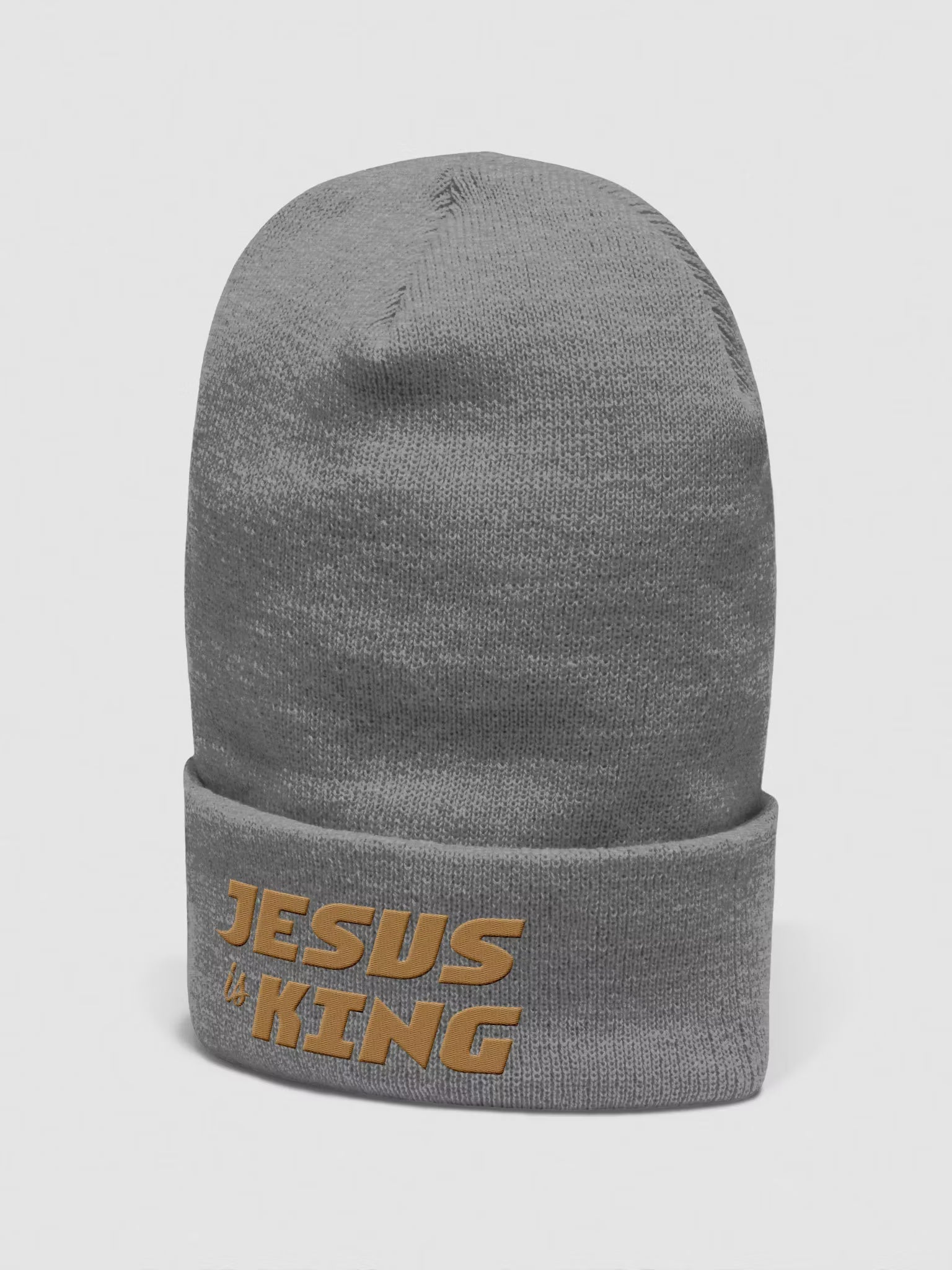 Jesus is King Cuffed Embroidered Beanie