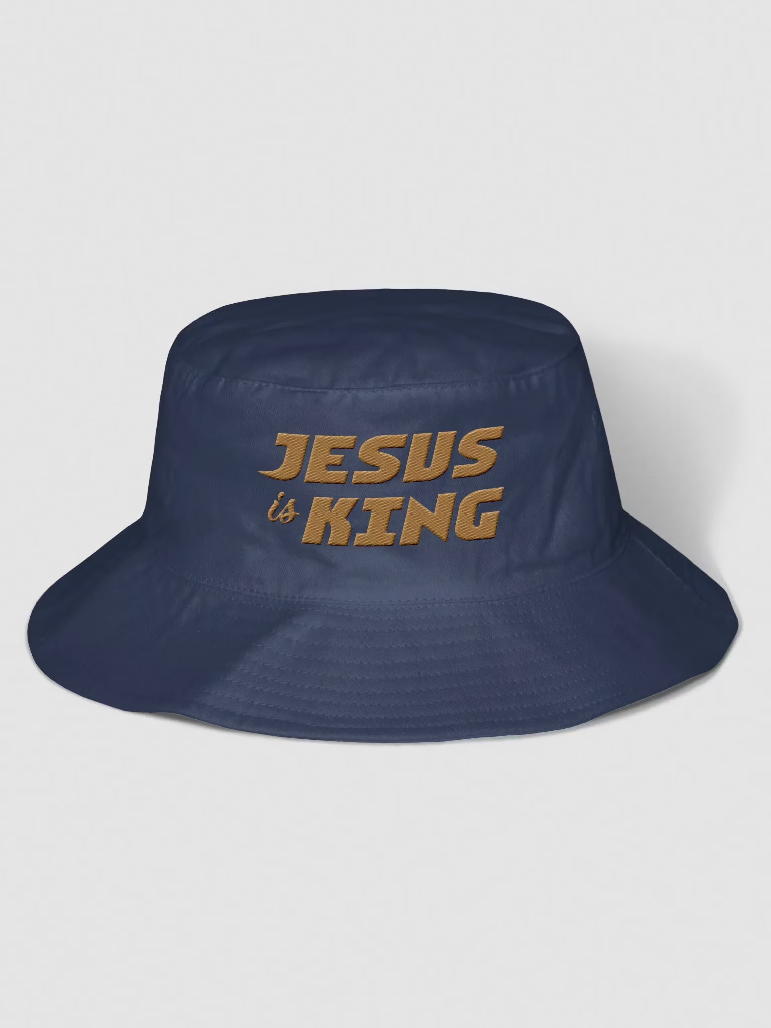 Jesus is King Embroidered Bucket Hat