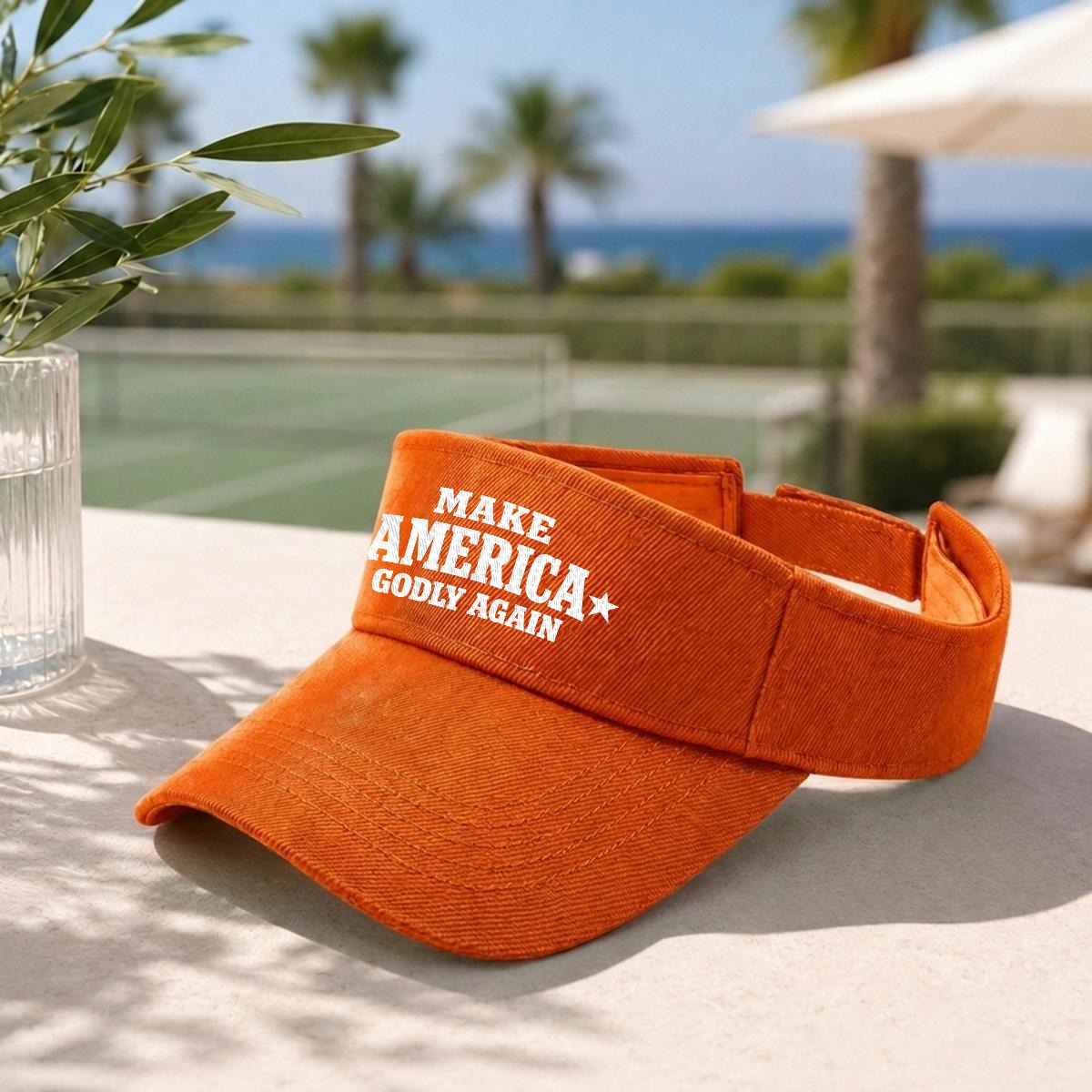 Embroidery Open-Top Visor