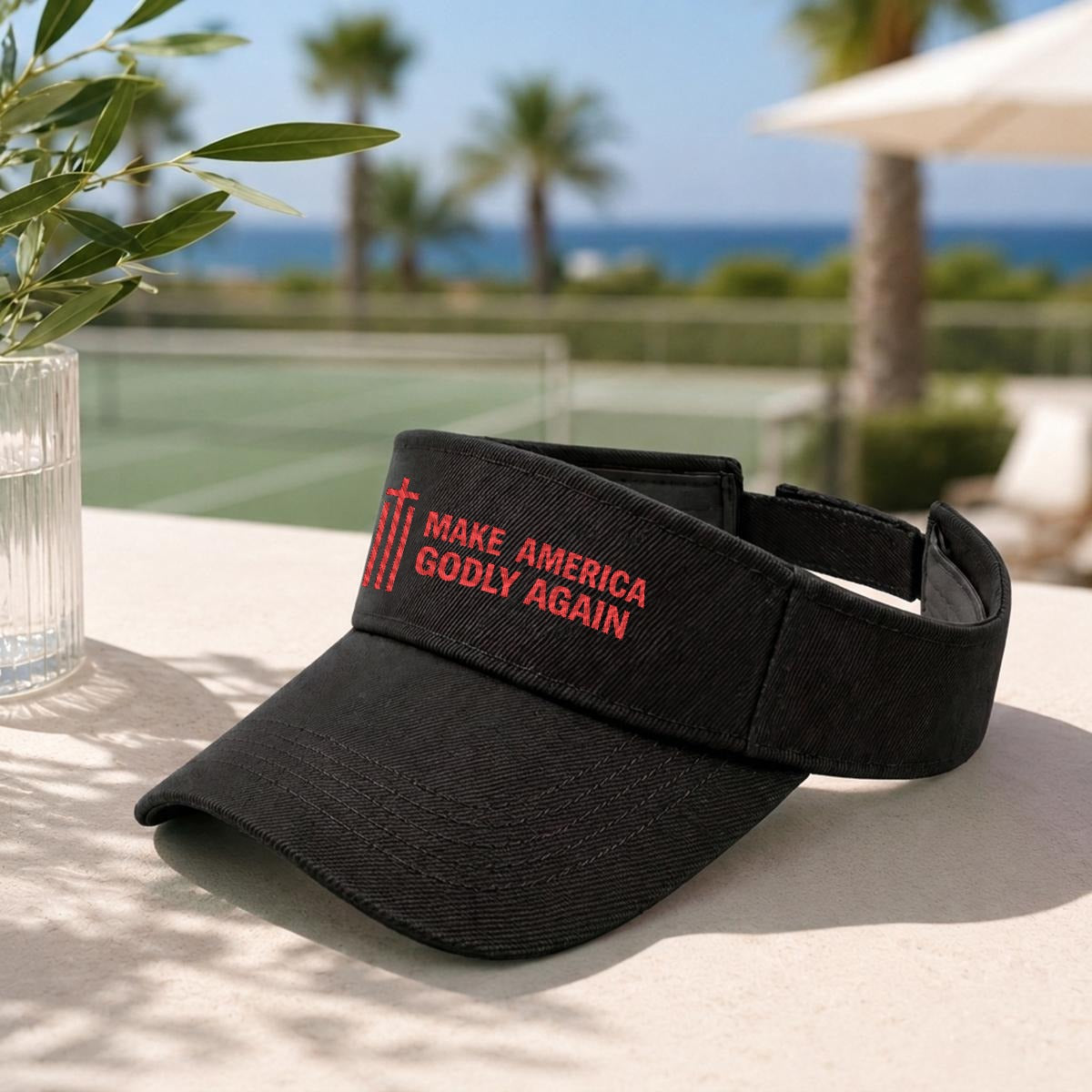 Embroidery Open-Top Visor