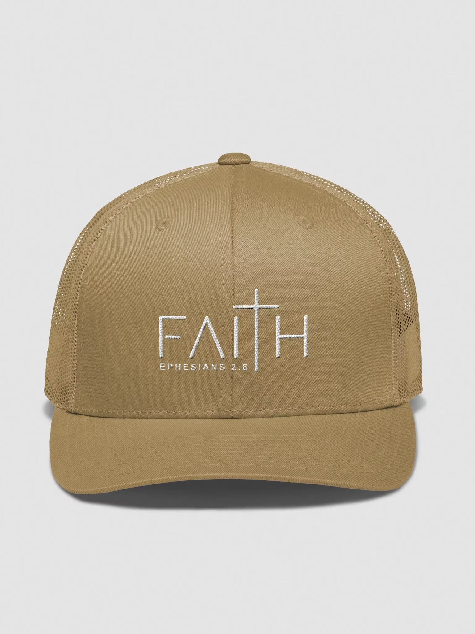 Faith Ephesians 2 : 8 Embroidered Trucker Hat