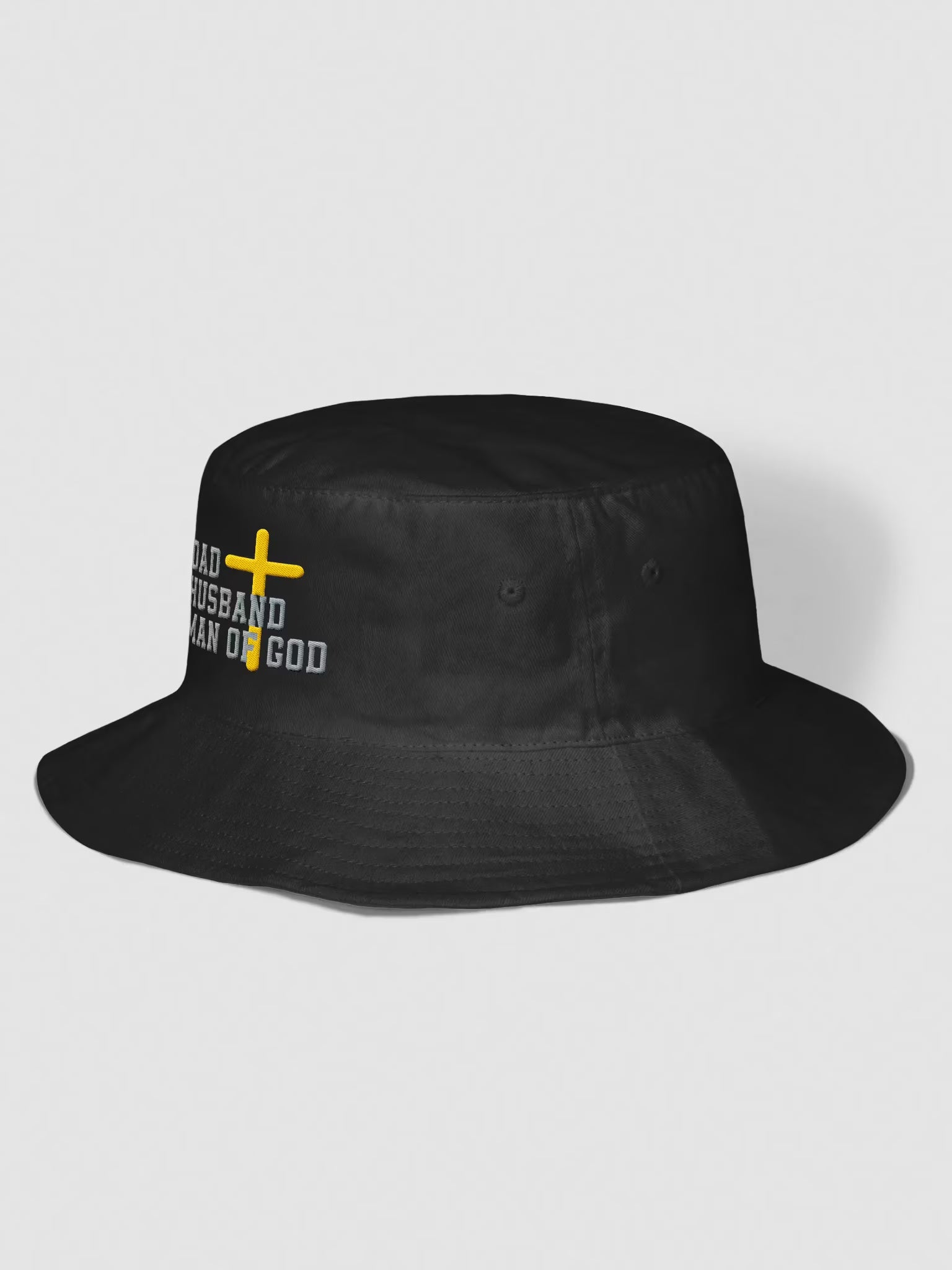 Dad Husband Man of God Embroidered Bucket Hat