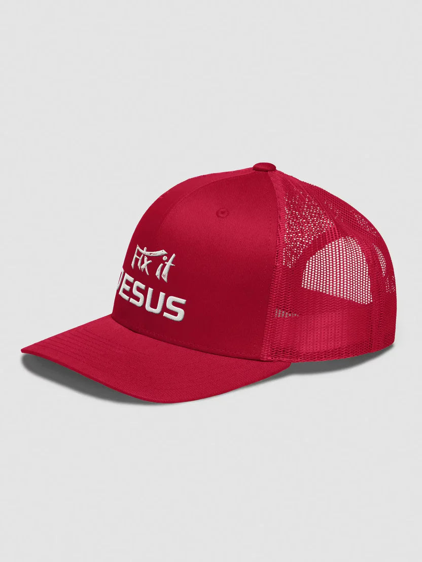 Fix it Jesus Embroidered Trucker Hat