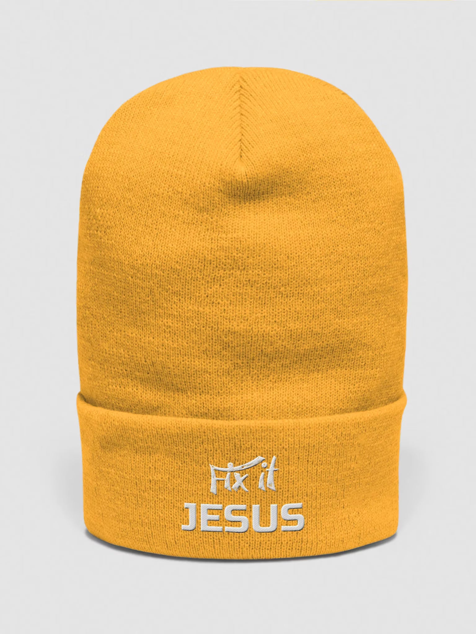 Fix it Jesus Embroidered Cuffed Beanie