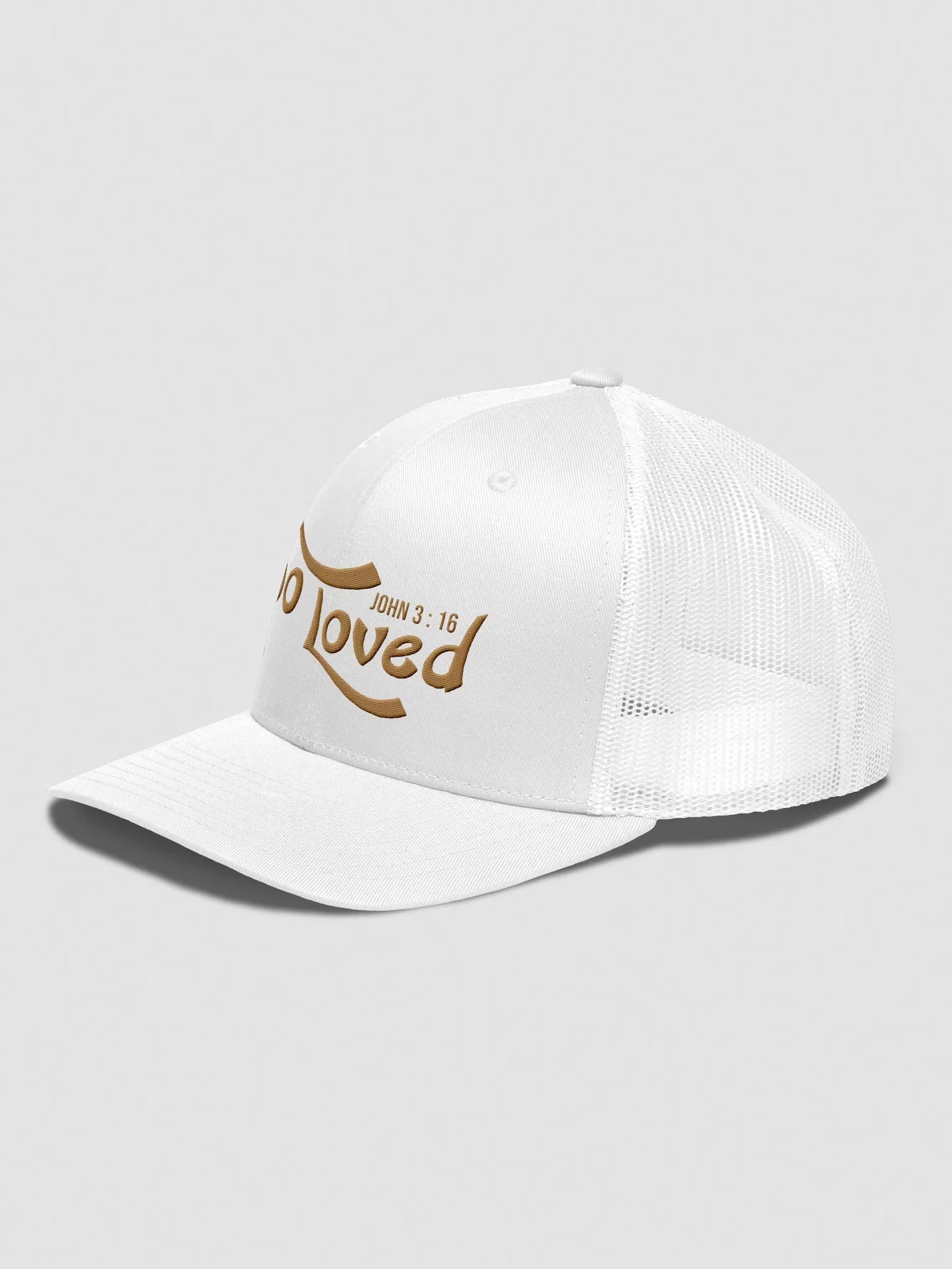 So Loved John 3 : 16 Embroidered Trucker Hat
