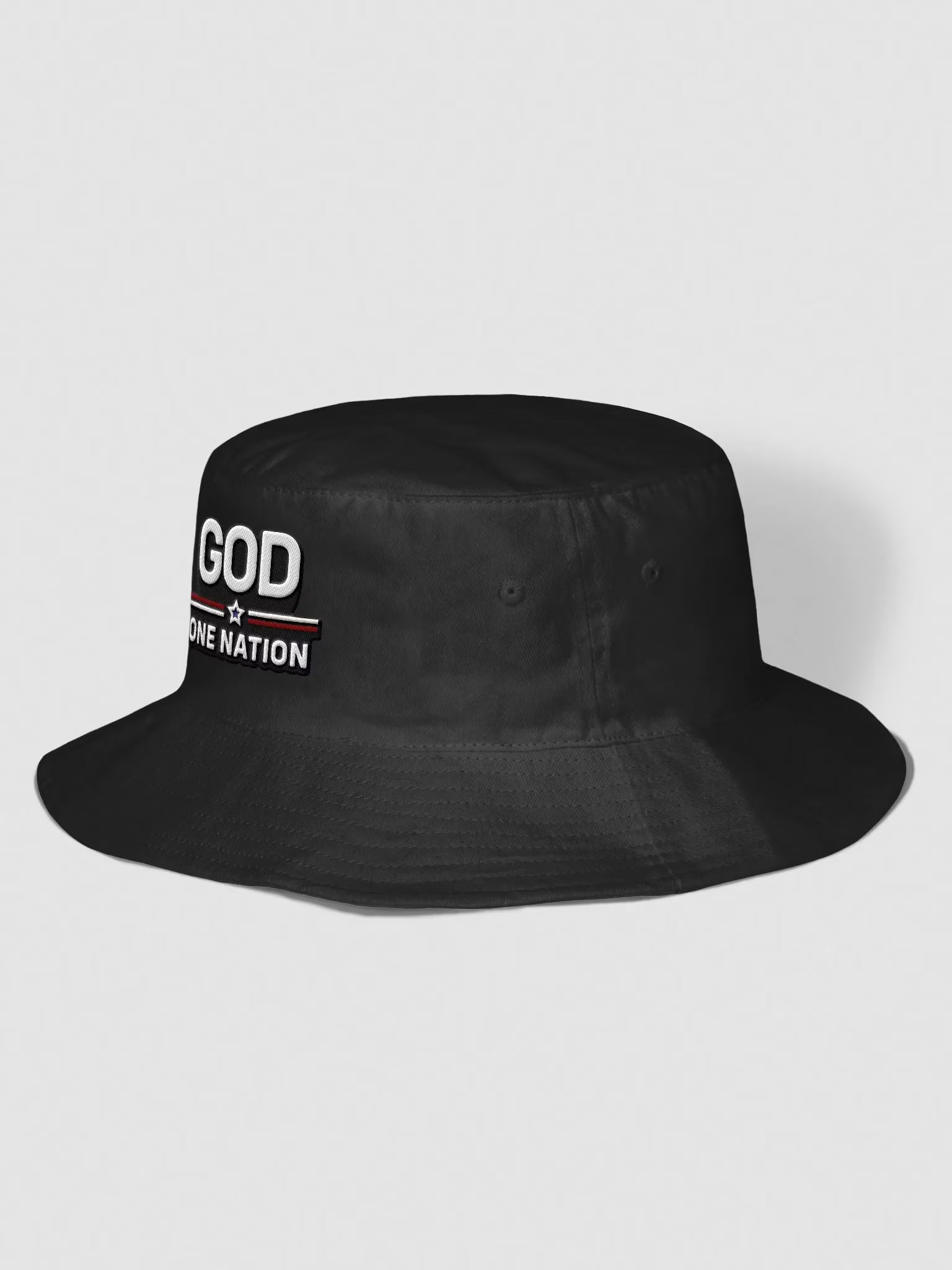 God One Nation Embroidered Bucket Hat