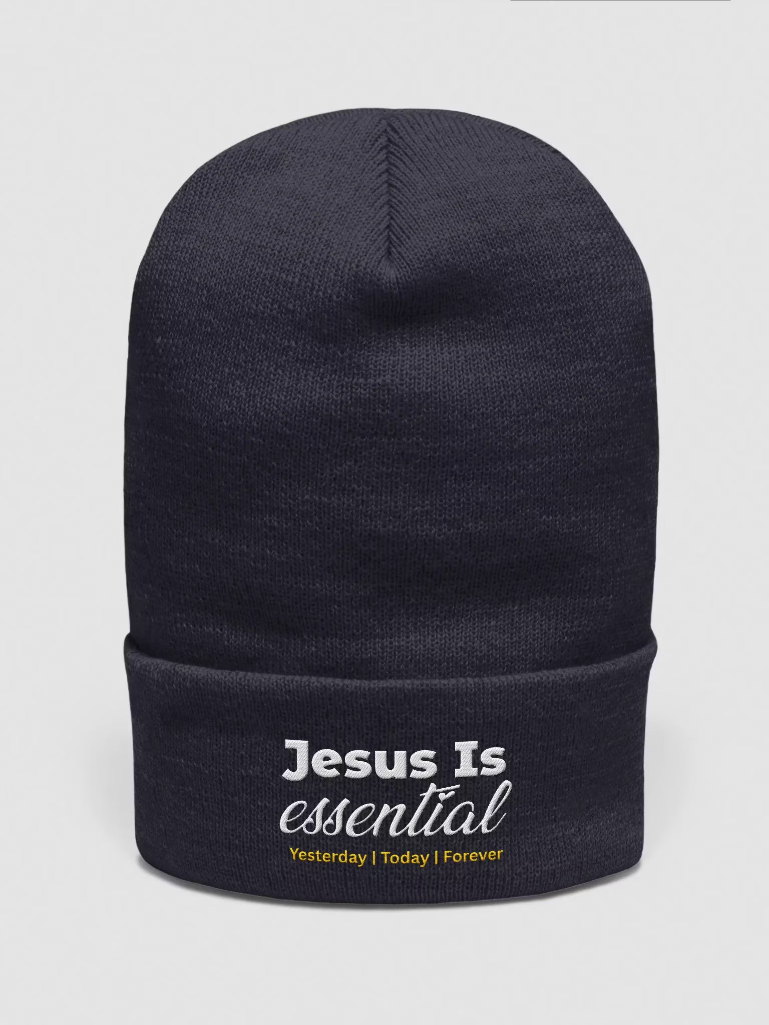 Jesus is Essential Embroidered Cuffed Beanie