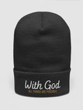 With God All things are possible Embroidered Cuffed Beanie