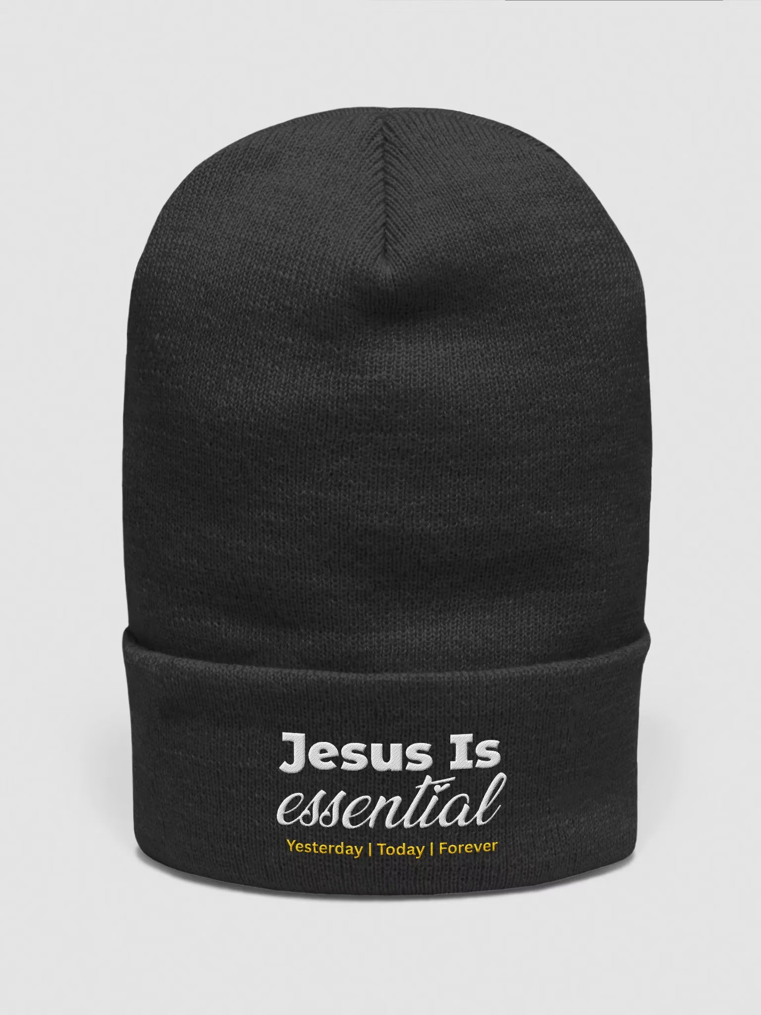 Jesus is Essential Embroidered Cuffed Beanie