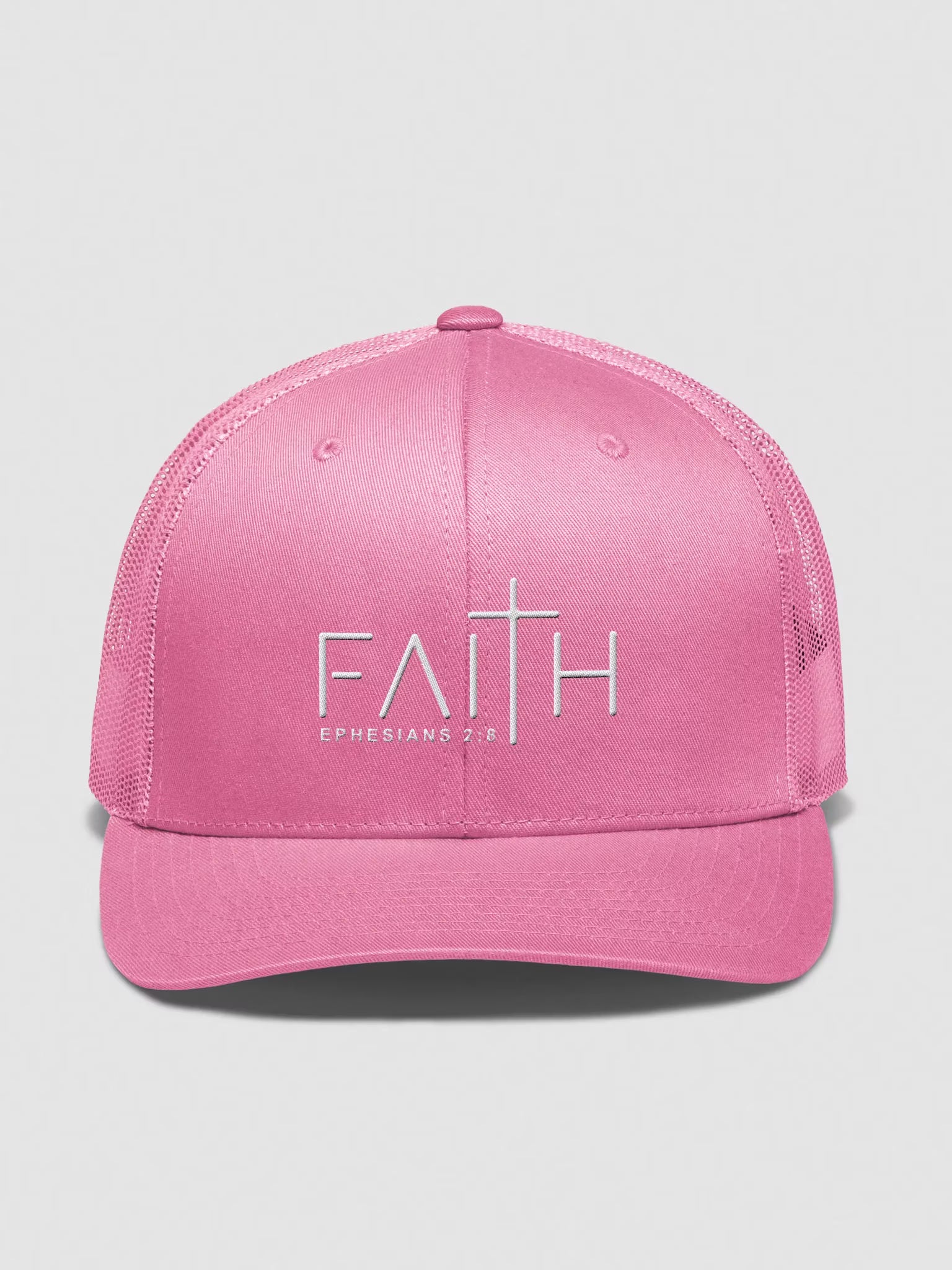 Faith Ephesians 2 : 8 Embroidered Trucker Hat