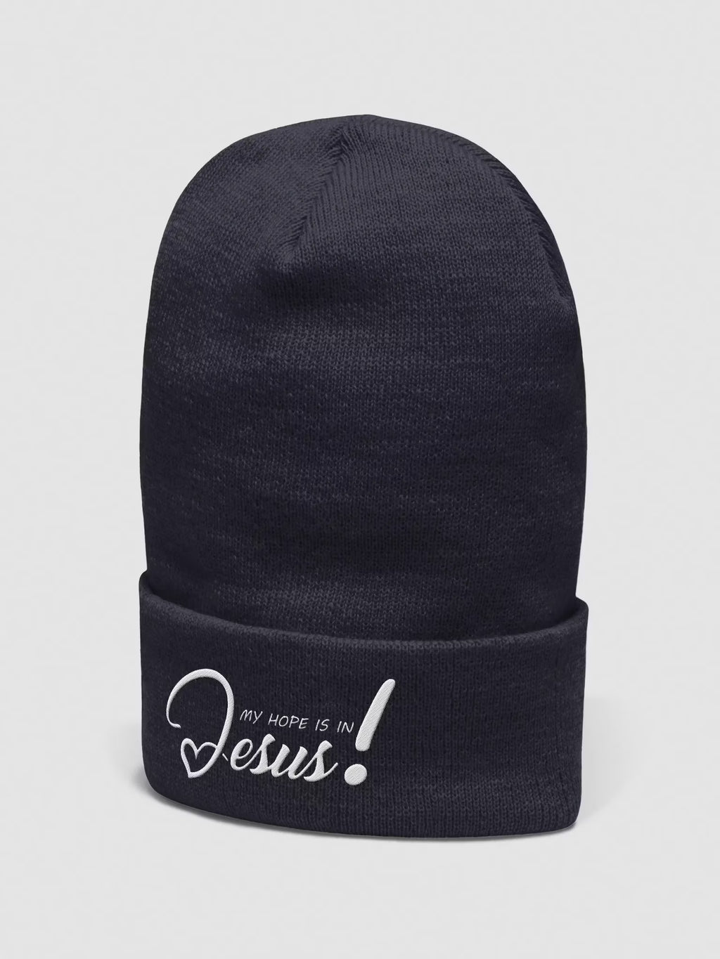 My Hope is in Jesus Embroidered Cuffed Beanie