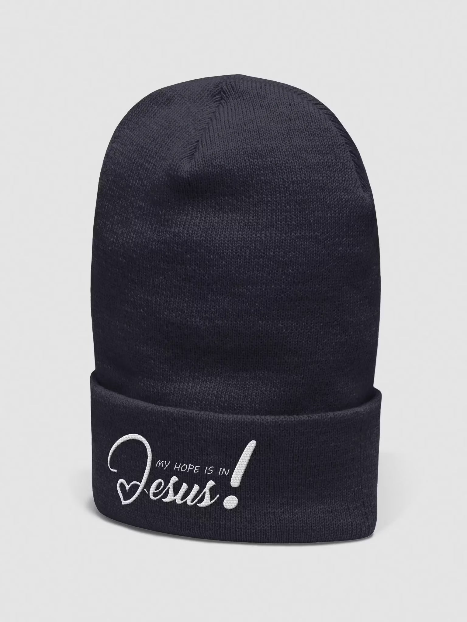 My Hope is in Jesus Embroidered Cuffed Beanie