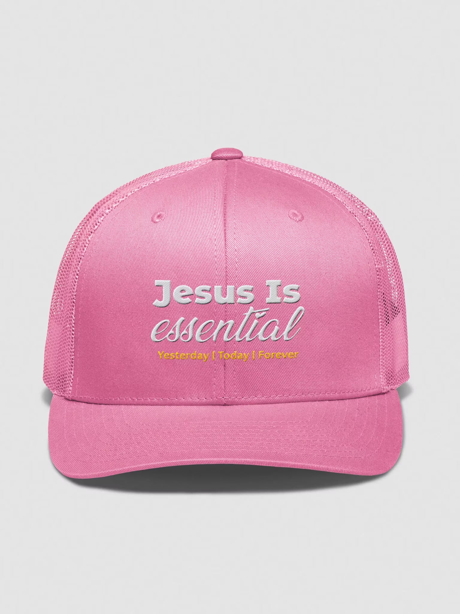Jesus is Essential Embroidered Trucker Hat