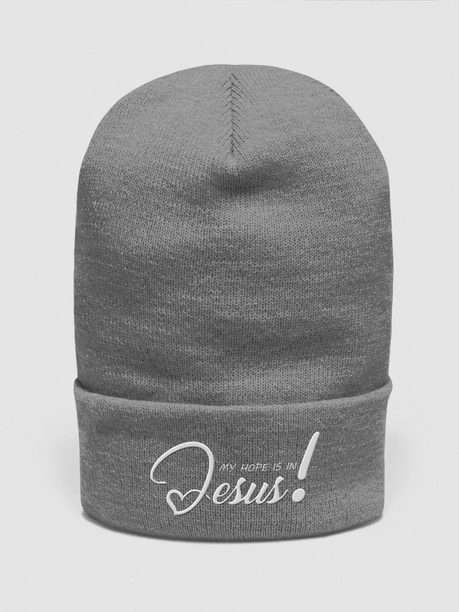 My Hope is in Jesus Embroidered Cuffed Beanie