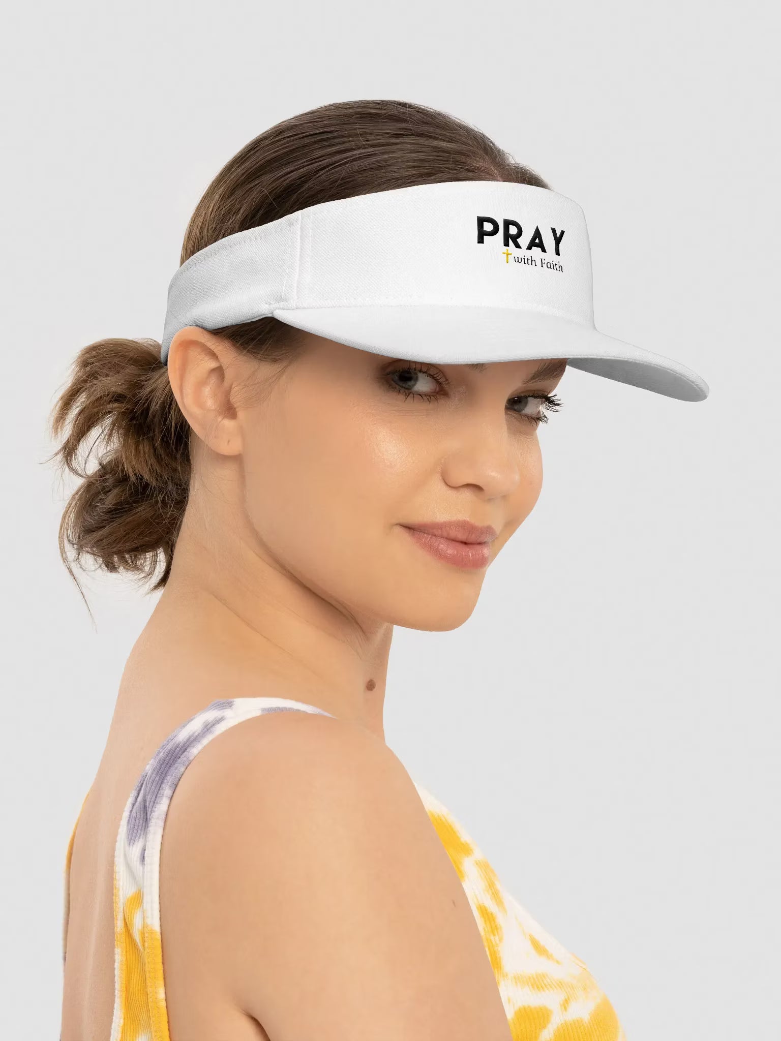 Pray With Faith Embroidered Visor