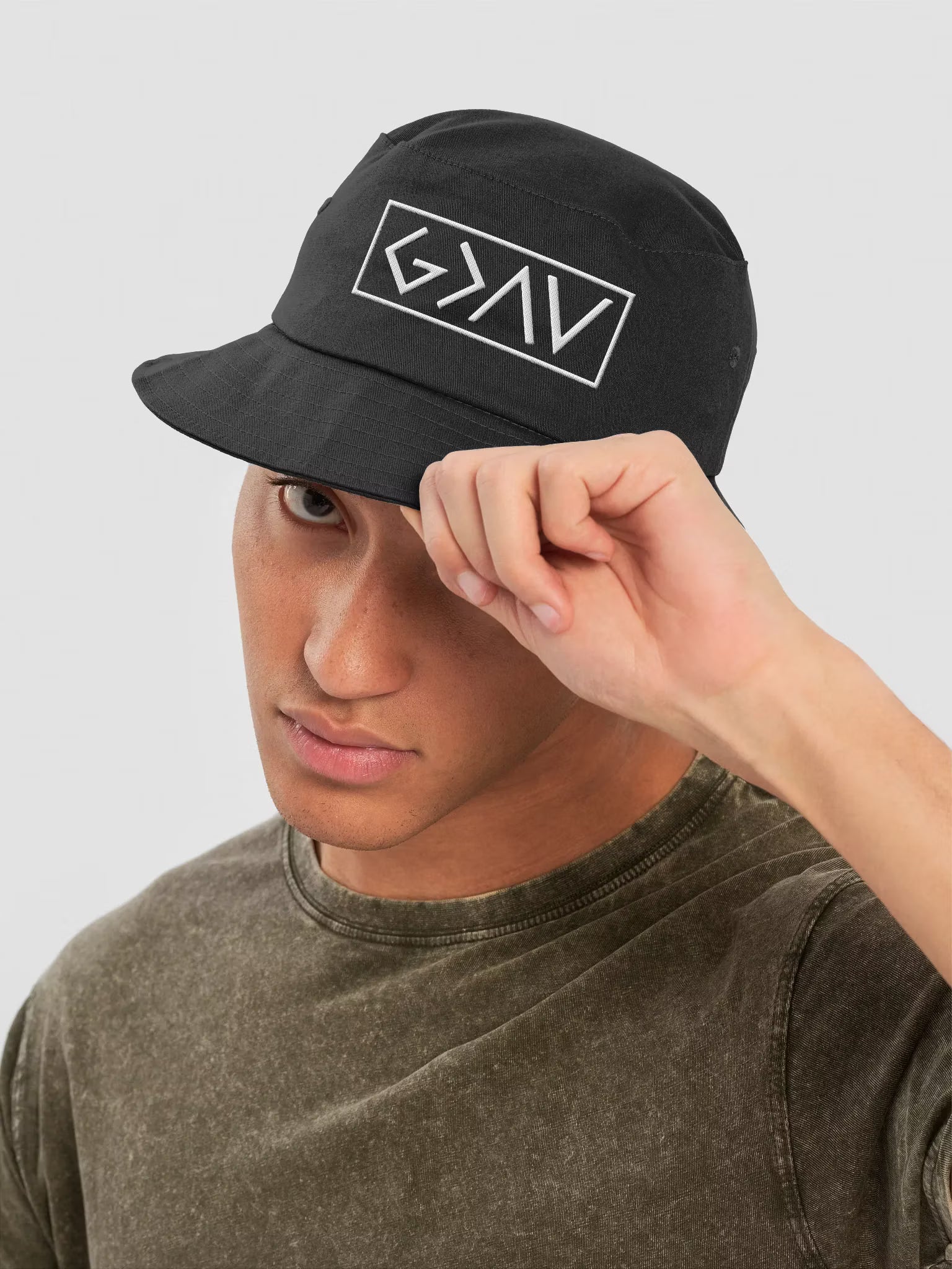God is Greater than the Highs and Lows Embroidered Bucket Hat