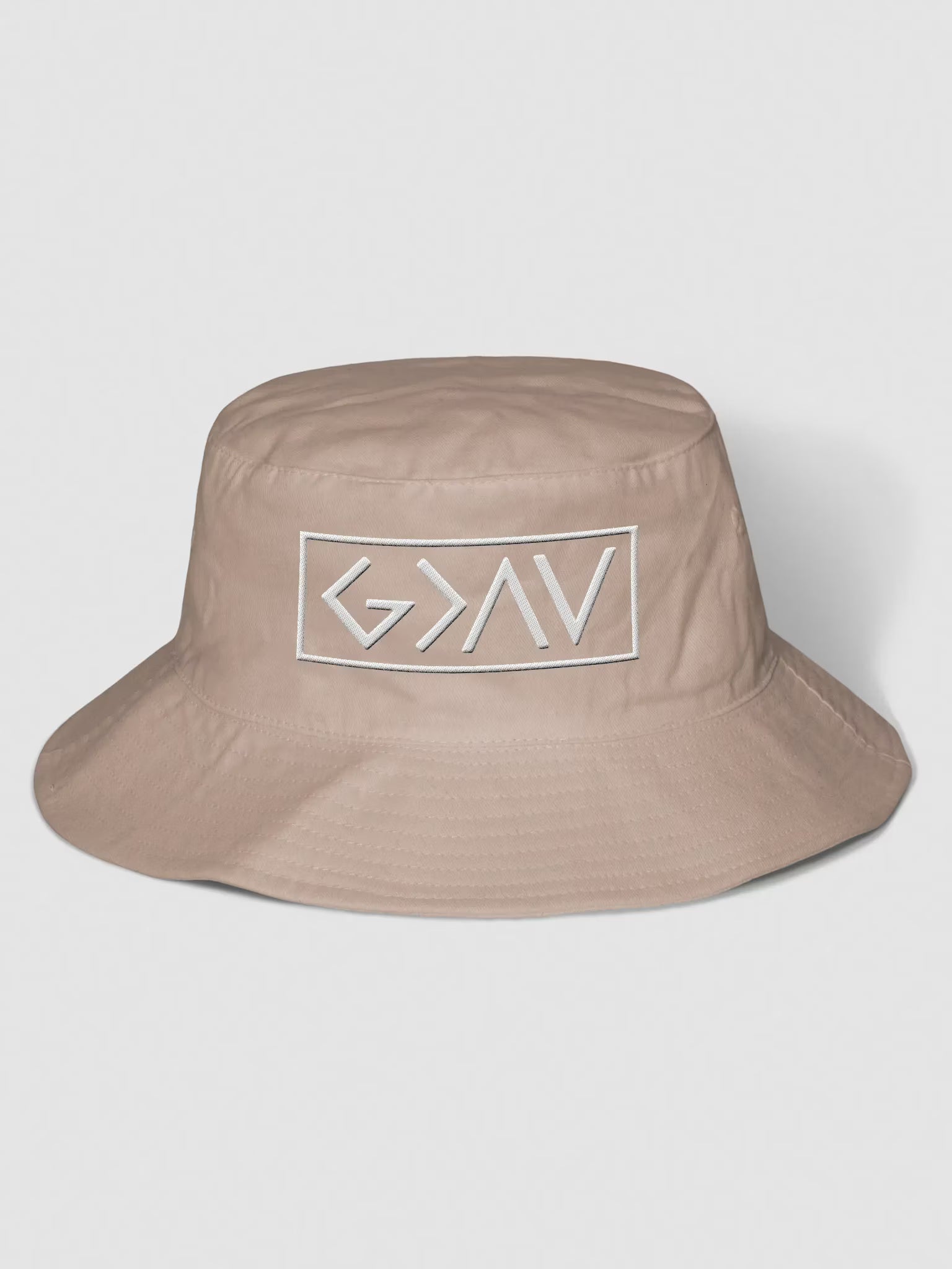 God is Greater than the Highs and Lows Embroidered Bucket Hat
