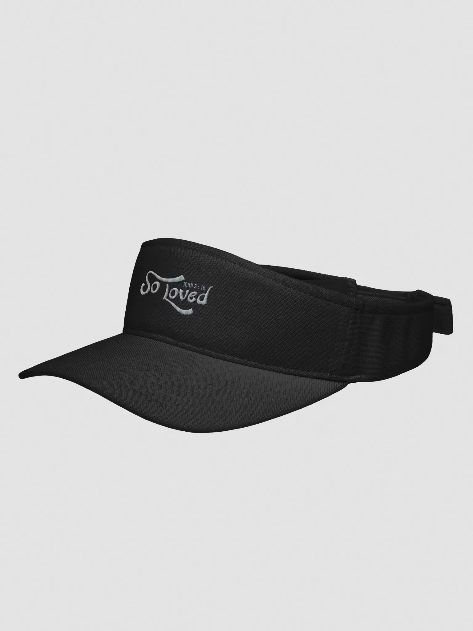 So Loved John 3 : 16 Embroidered Visor