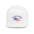 No Kings In America Flag Flat Bill Snapback Hat — Patriotic USA Baseball Cap (Since 1776)