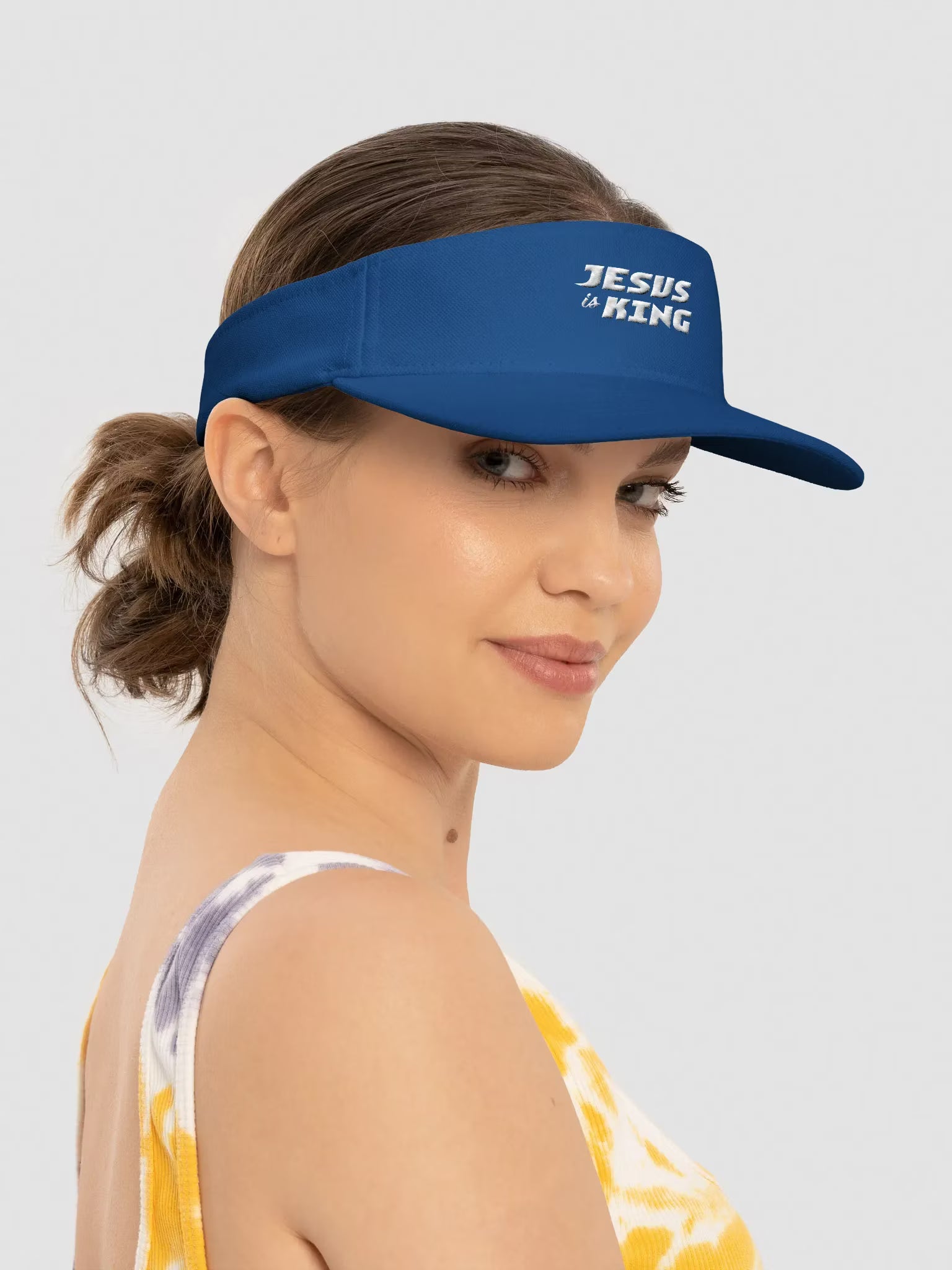 Jesus is King Embroidered Visor