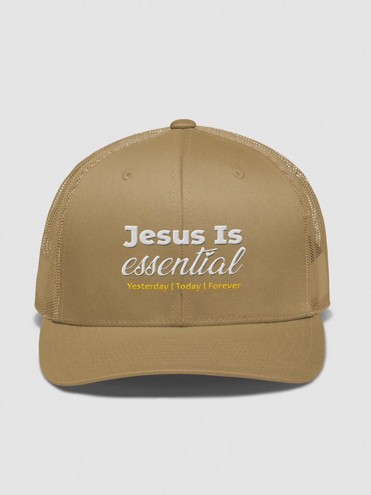 Jesus is Essential Embroidered Trucker Hat