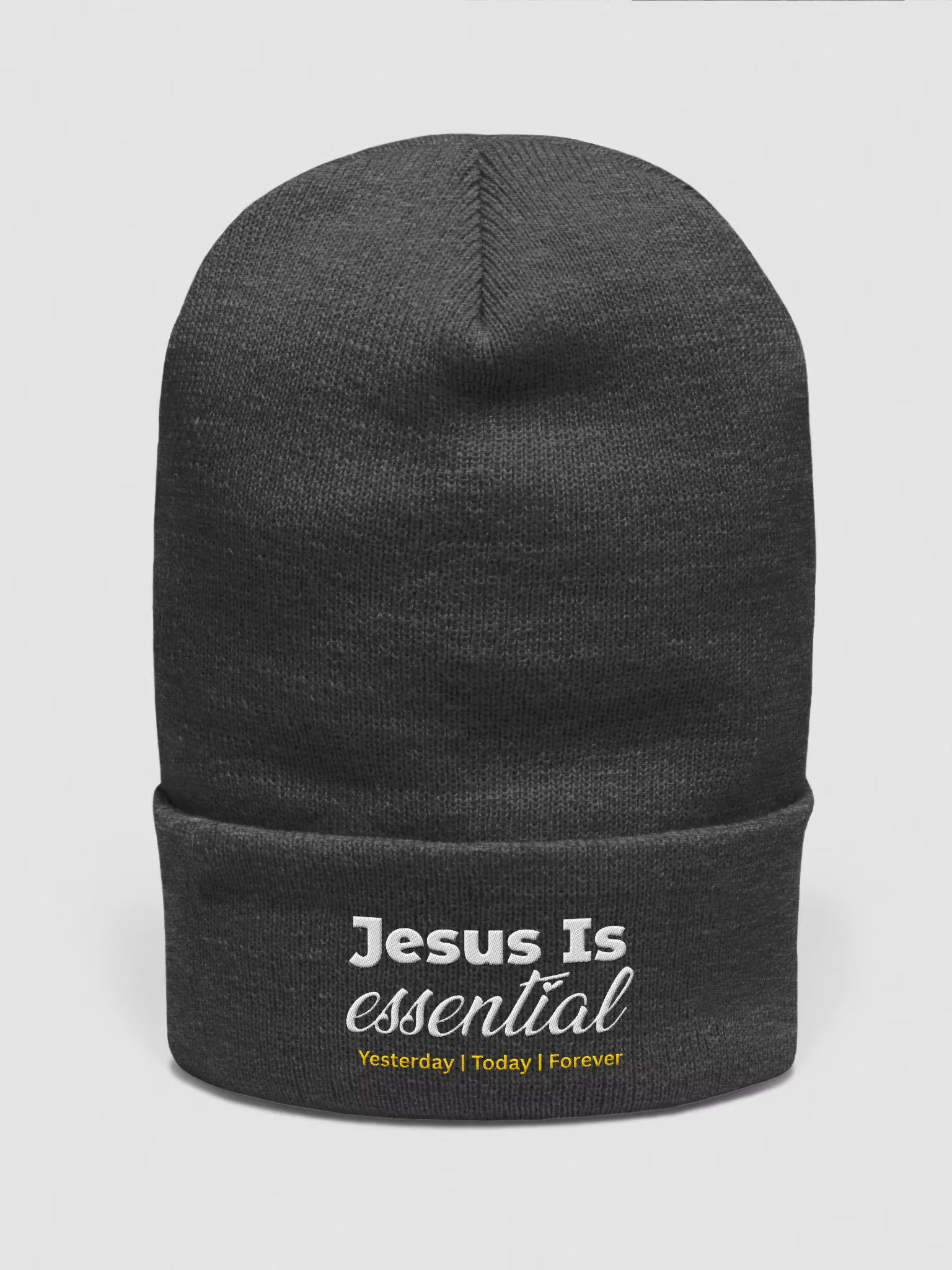Jesus is Essential Embroidered Cuffed Beanie