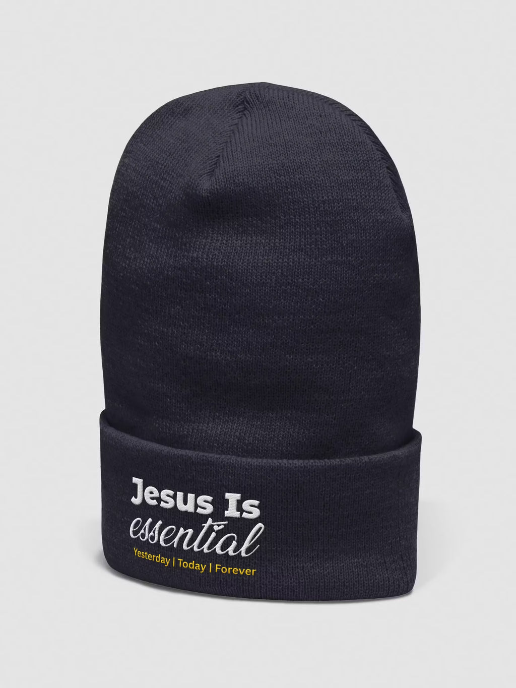 Jesus is Essential Embroidered Cuffed Beanie