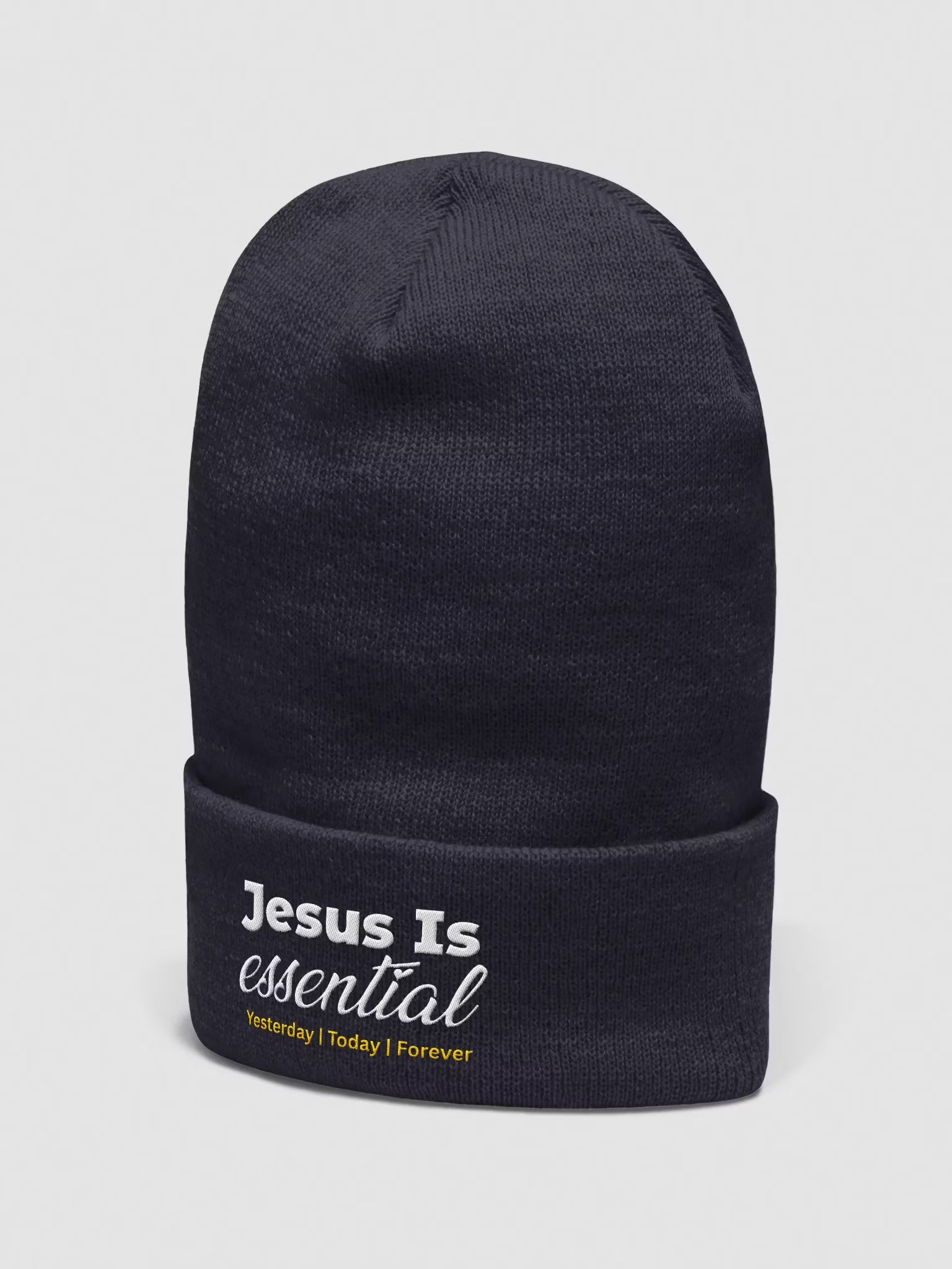 Jesus is Essential Embroidered Cuffed Beanie