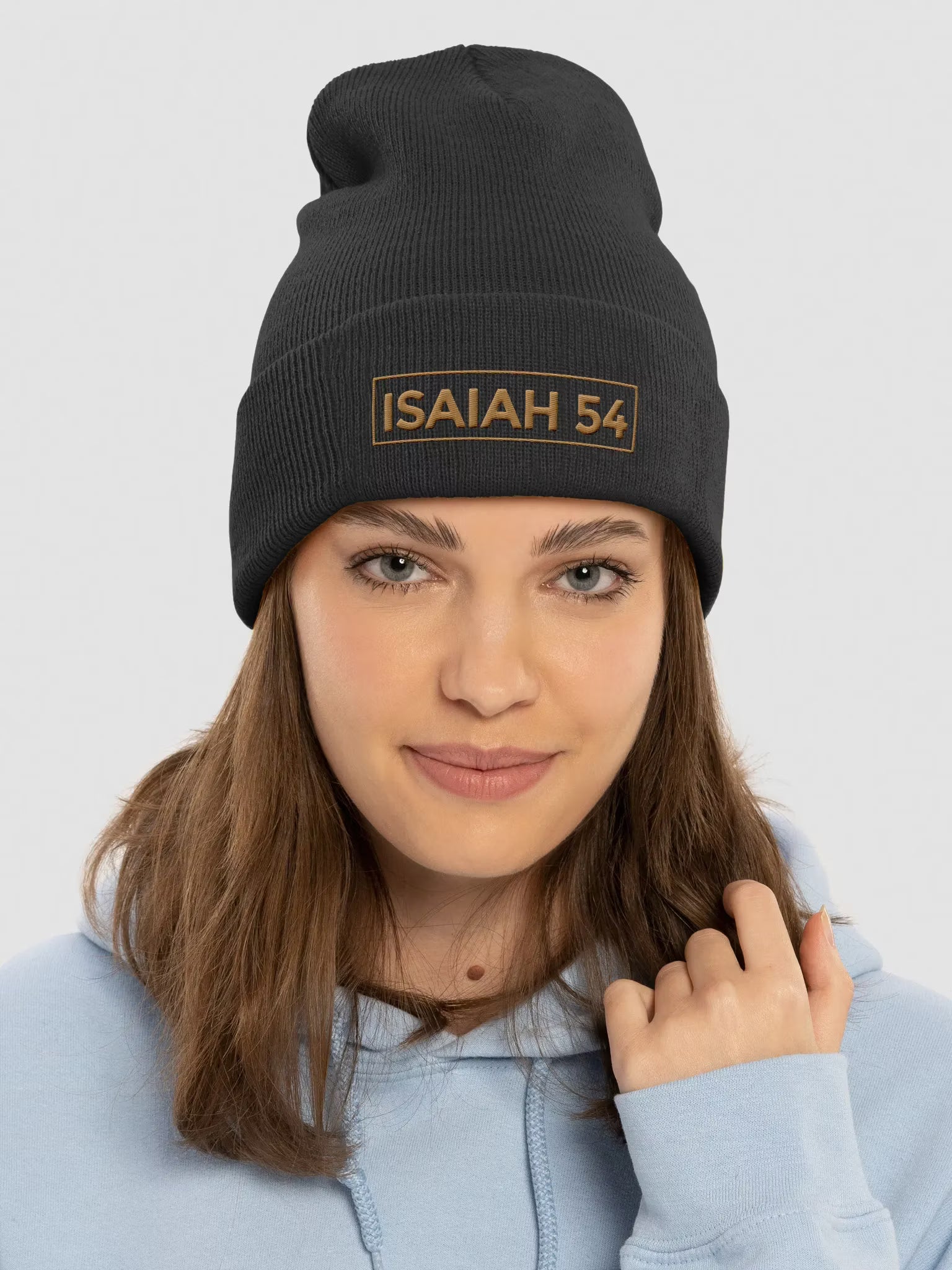 Isaiah 54 Embroidered Cuffed Beanie