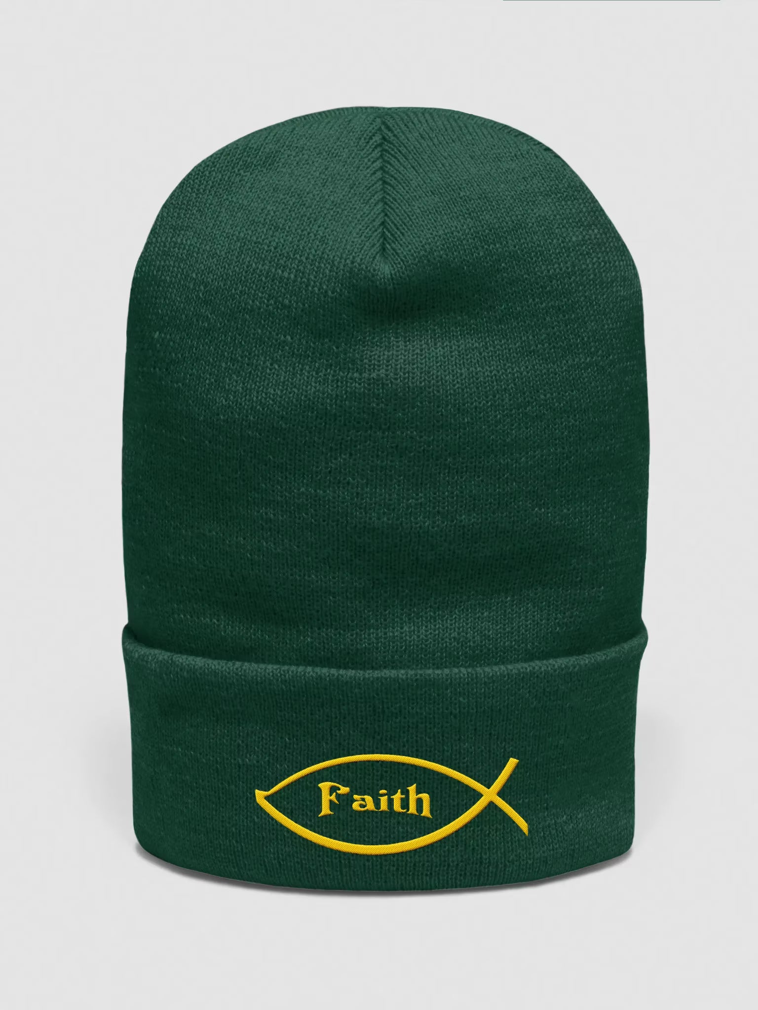 Faith Embroidered Cuffed Beanie