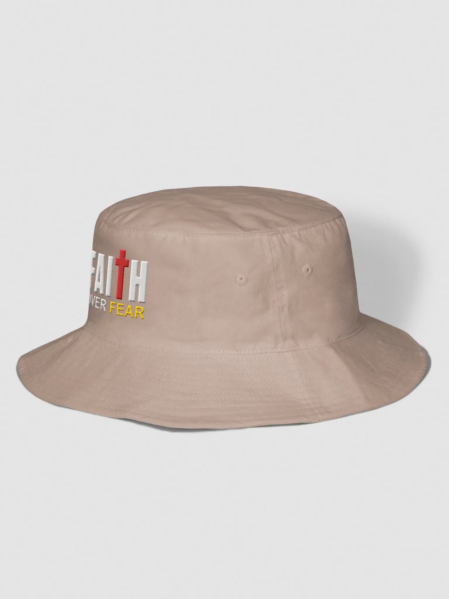 Faith Over Fear Embroidered Bucket Hat
