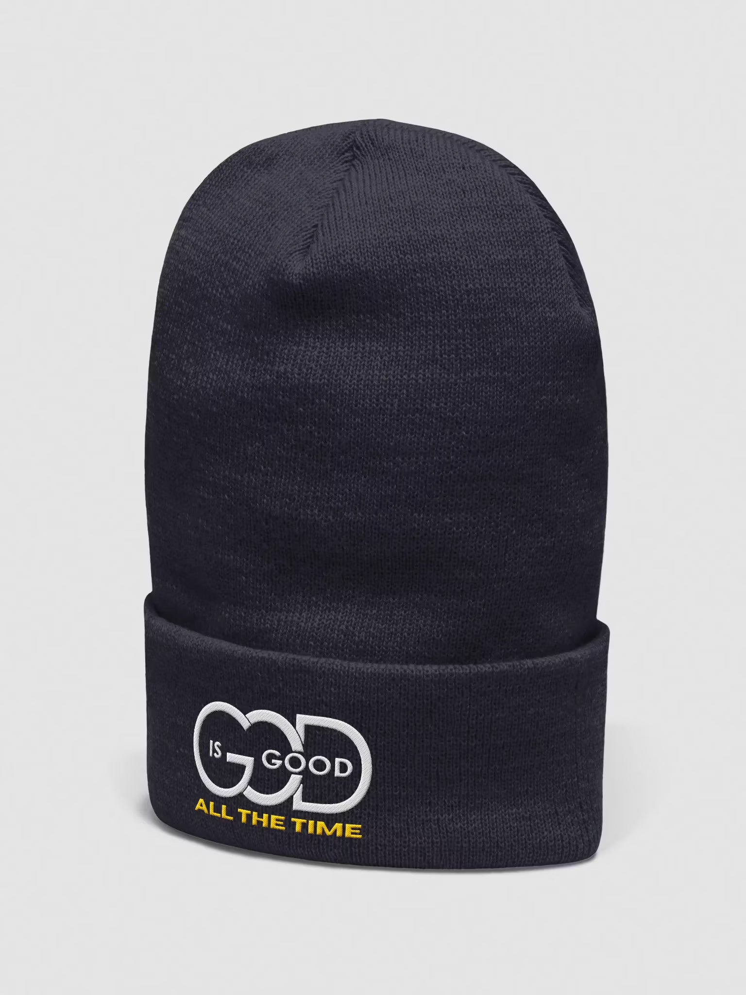 God is Good All the time Embroidered Cuffed Beanie