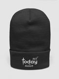 Not Today Satan Embroidered Cuffed Beanie